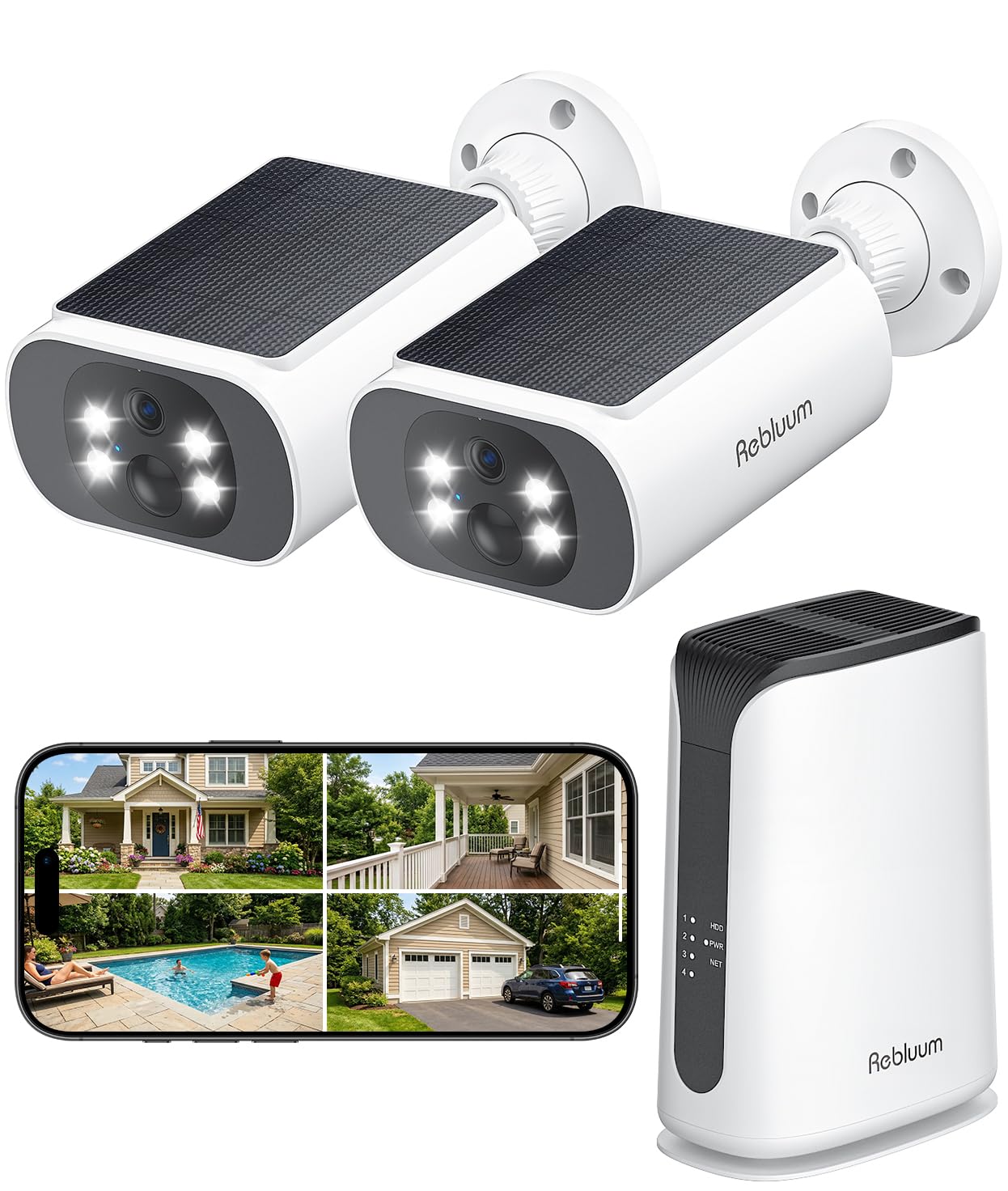 Rebluum 4MP Solar 2-Cam