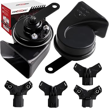 Car Horns 12v Loud [2 pack]kit - Truck Horn - Waterproof - Tweeter/Bass, General Accessories, Electric Snails for Cars,plug and play, Alternative Electronic Replacement for Hyundai/Kia
