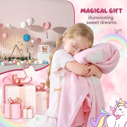 Miniatura 2 de Touchat Manta que brilla en la oscuridad, suave y acogedora manta de franela de vellón para cama, sofá, regalos únicos para niños y niñas en