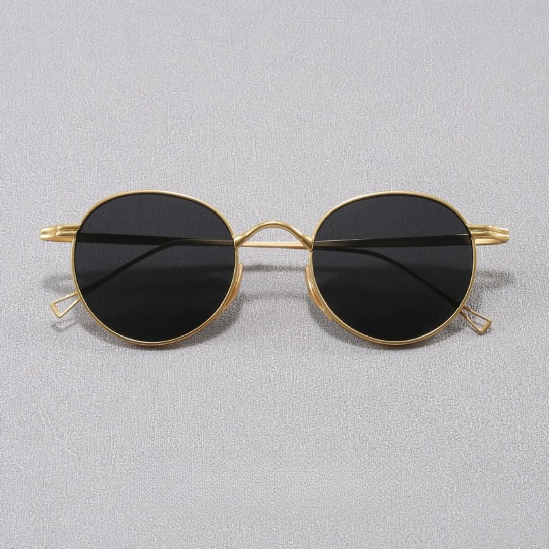 Ultraleichte polarisierte Sonnenbrille aus reinem Titan für Damen und Herren im Retro-Stil