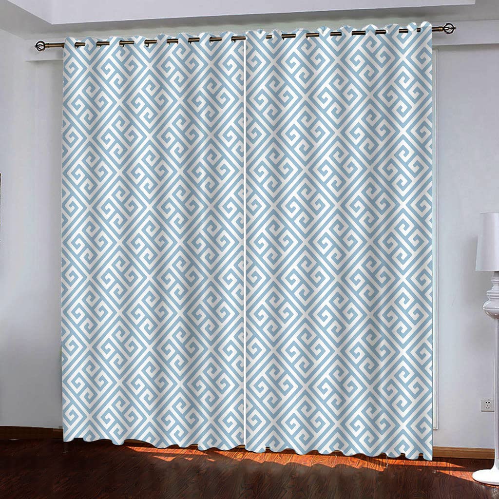 Rideau occultant salon 140x280 cm imprimé isolant thermique lot de 2