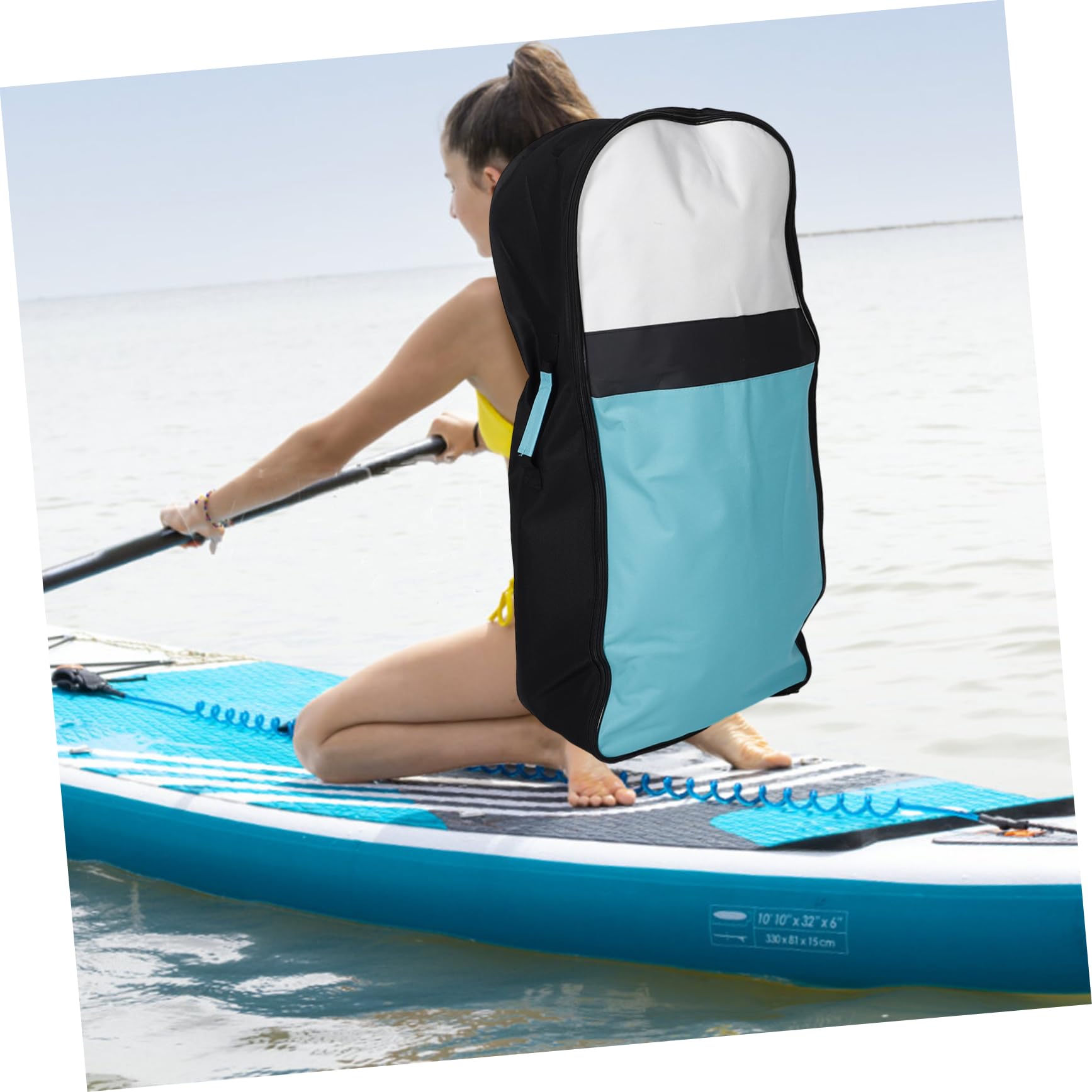 Abaodam Aufblasbares Surfbrett aus Oxford Stoff mit Komfortablem Tragesystem und Einfachem Stauraum für Wassersport und Outdoor Aktivitäten für Erwachsene und Anfänger