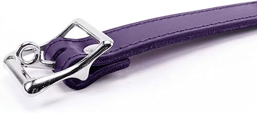 Miniatura 3 de Atlas I Collar de piel de cordero Latigo hecho a mano O-Ring Collar de cuero