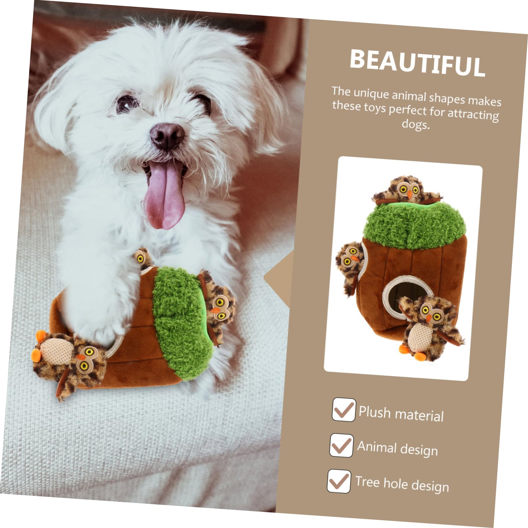 Jouet en Peluche pour Chien à Couinement, Lot de 4, Formes Animaux