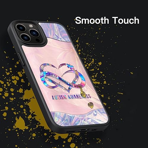 Miniatura 5 de Heart Love Needs No Words Autismo Concientización Funda para iPhone 16 15 14 13 12 11 Pro Max  Galaxy S25 S24 S23 S22 S21 S20 FE Plus UltraA16 A15