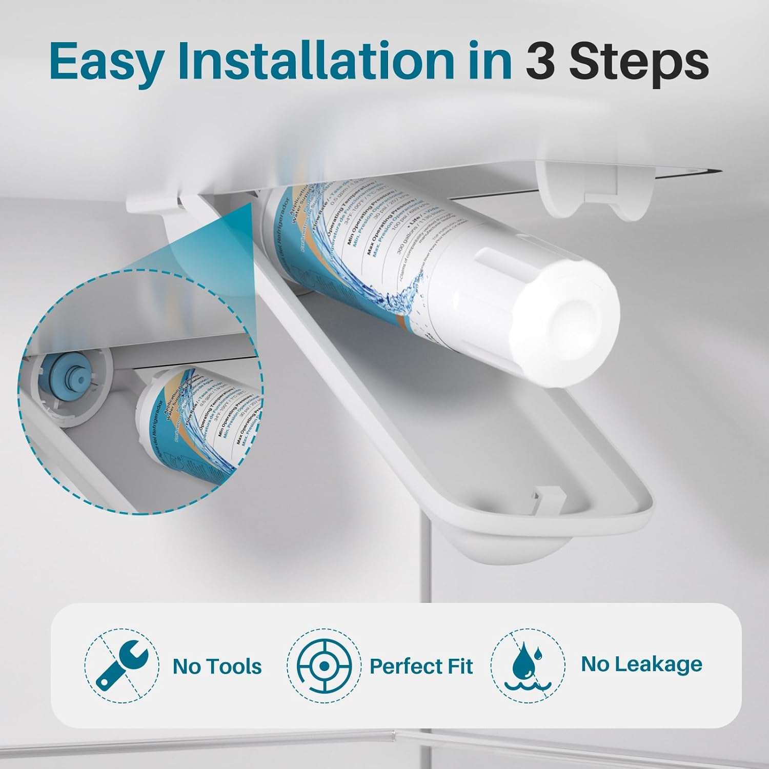 ICEPURE Alkaline UKF8001 Refrigerator Water Filter Replacement for Whirlpool EDR4RXD1, EveryDrop Filter 4, Maytag UKF8001, 4396395, UKF8001P, UKF8001AXX, RFC0900A, UKF8001AXX-200, Enhances PH, 2Pack