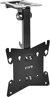 VIVO Black Manual Flip Down 20 to 37 inch TV Mount | Folding Pitched Roof Ceiling Mounting for Flat TV's and Monitors (MOUNT-M-FD37B) - coolthings.us