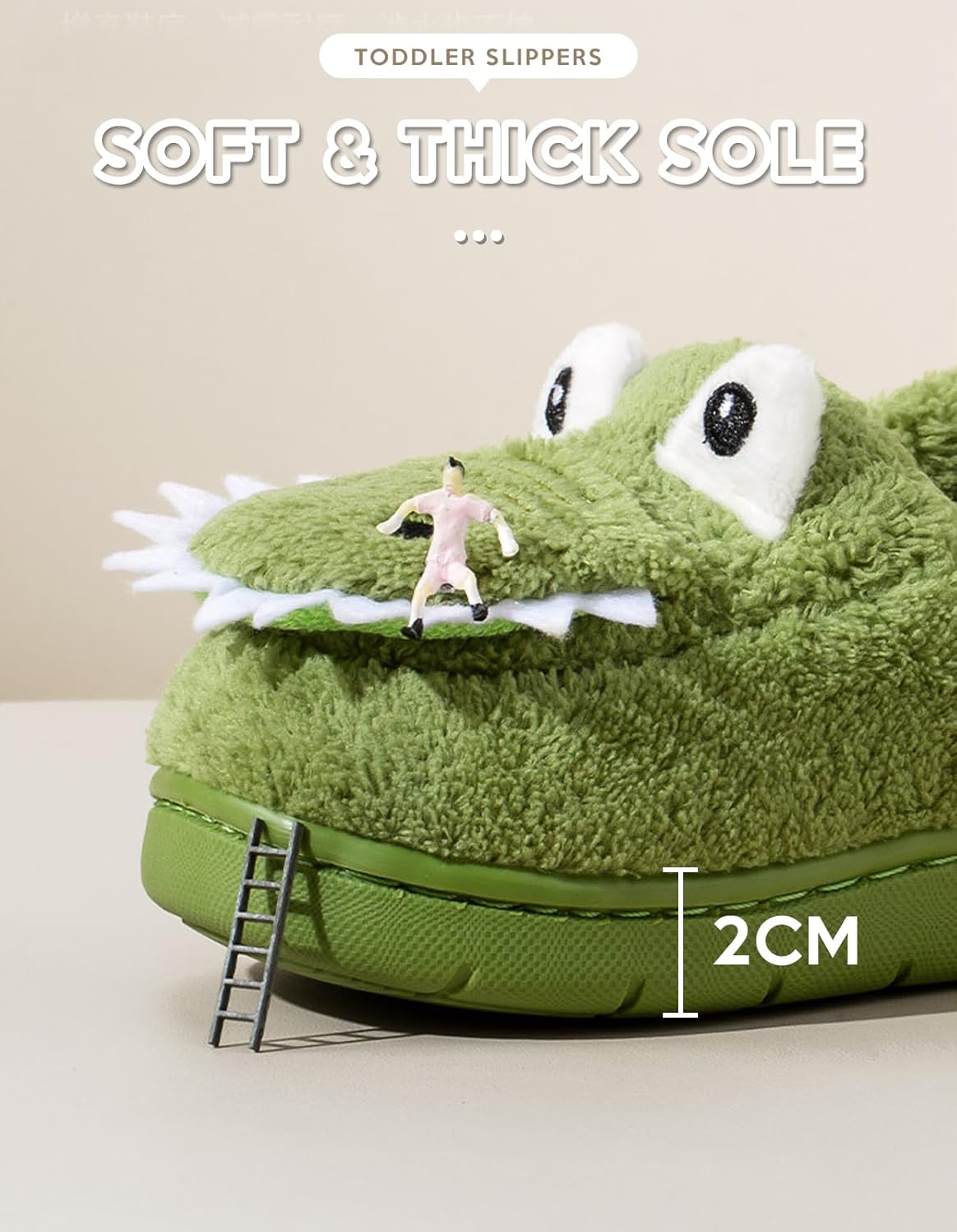 Kids Toddler Slippers Boys Girls Dinosaur Bunny House Shoes Non Slip Warm Soft Winter Fuzzy Indoor Slipper - Image 7