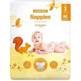 Amazon Brand Mama Bear - 86 ultra-dry nappies - size 3 4-9 kg - 1 pack x 86.
