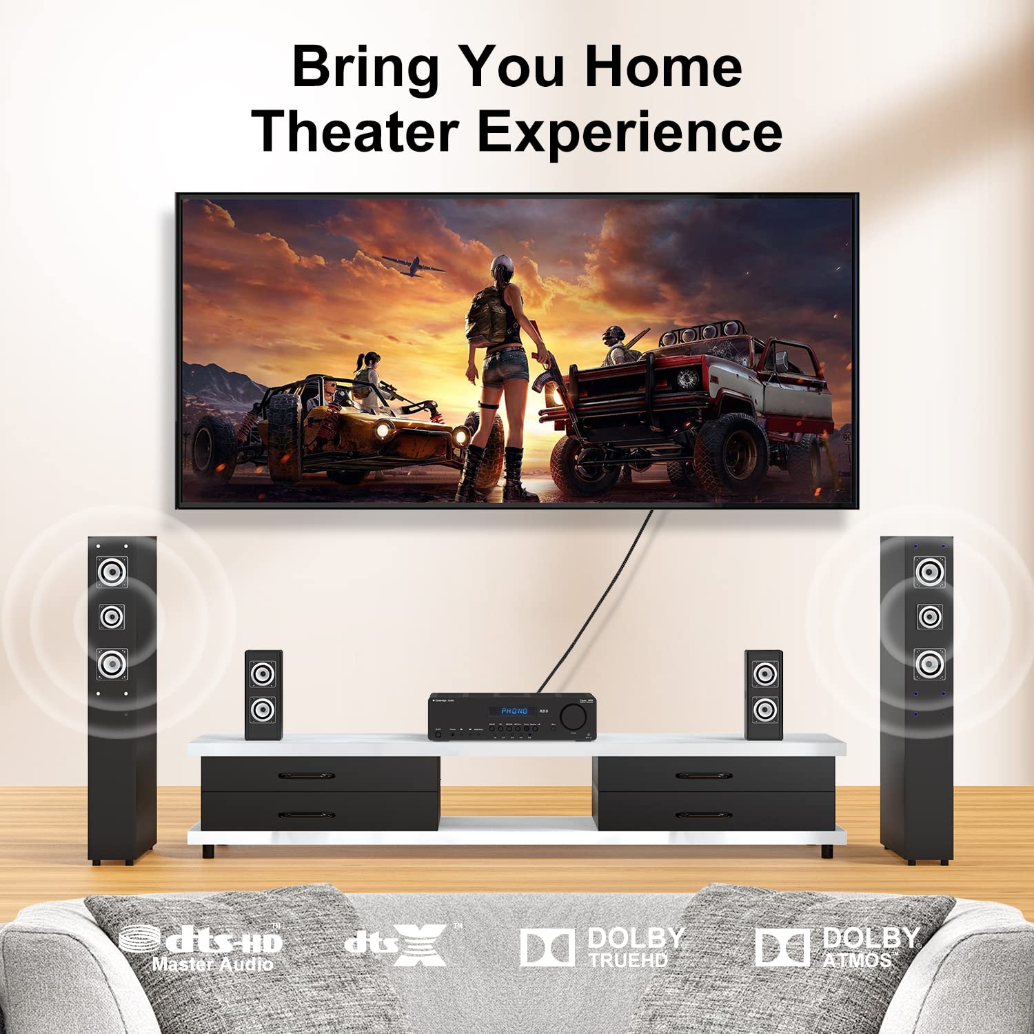 Optical Cable EMK 24K Gold-Plated Optical Audio Cable Digital Toslink Cable Spdif Cable Compatible with TV, Soundbar, Home Theater, Xbox, PS4, and More (6 Feet/2M, 24K Gold-Plated, Silver1) - 3