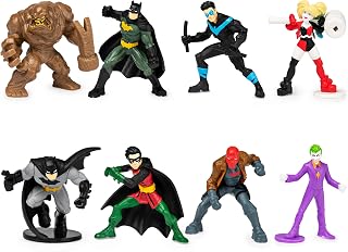 Batman, 2-inch Scale 8-Pack of Collectible Mini Batman Action Figures (Amazon Exclusive), for Kids Aged 3 and up