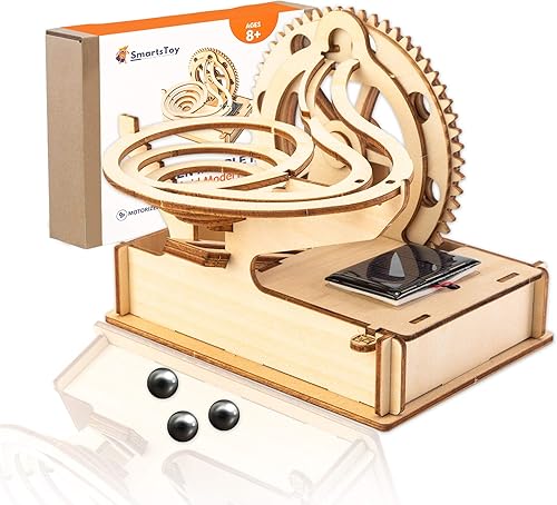 Carrera de mármol de madera solar para niños de 8 a 12 años, rompecabezas 3D de madera, juguete de bloques de construcción y juego de construcción,