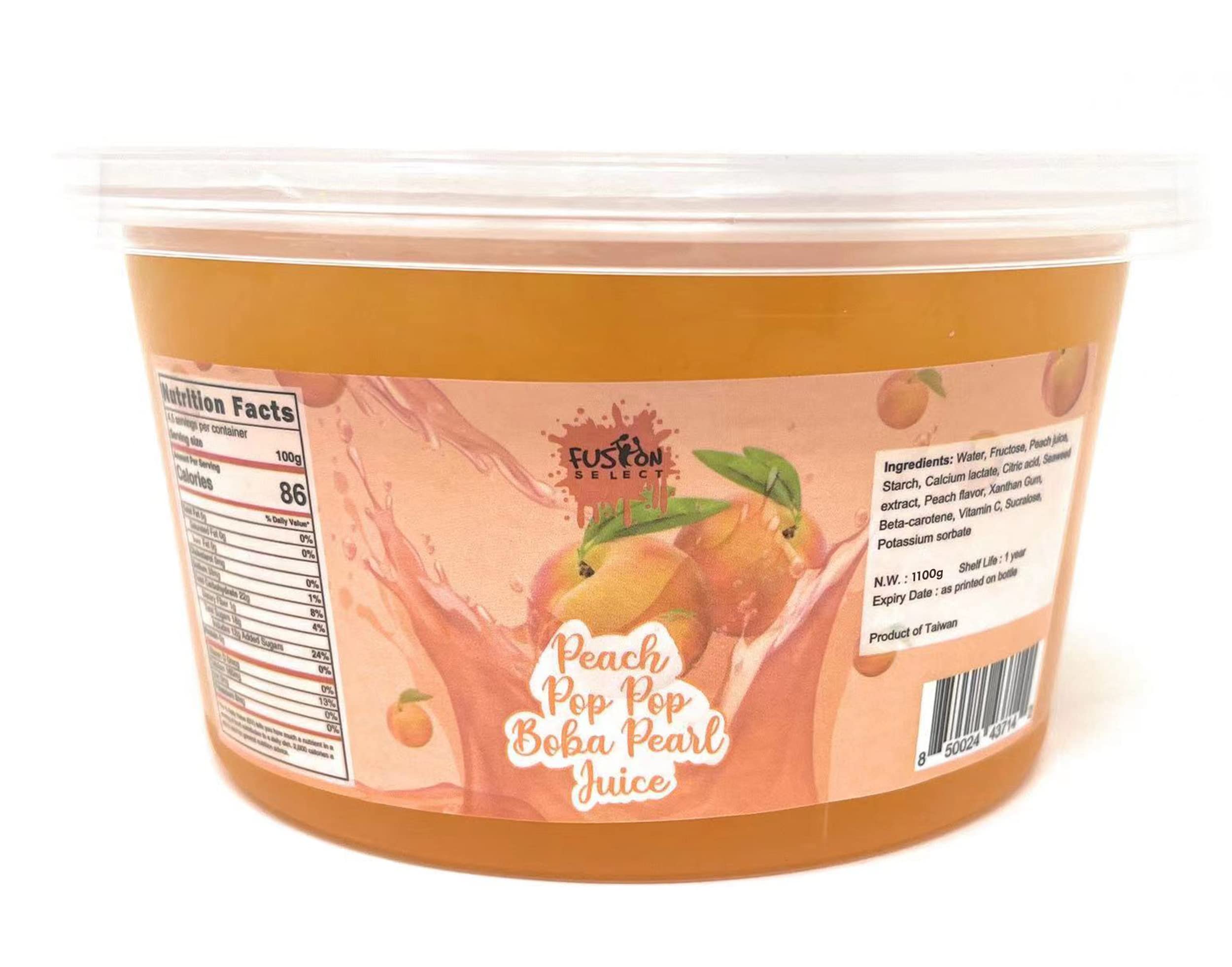 Buy Fusion Select 1.1KG Peach Bursting Boba Peach Popping Boba Pearls