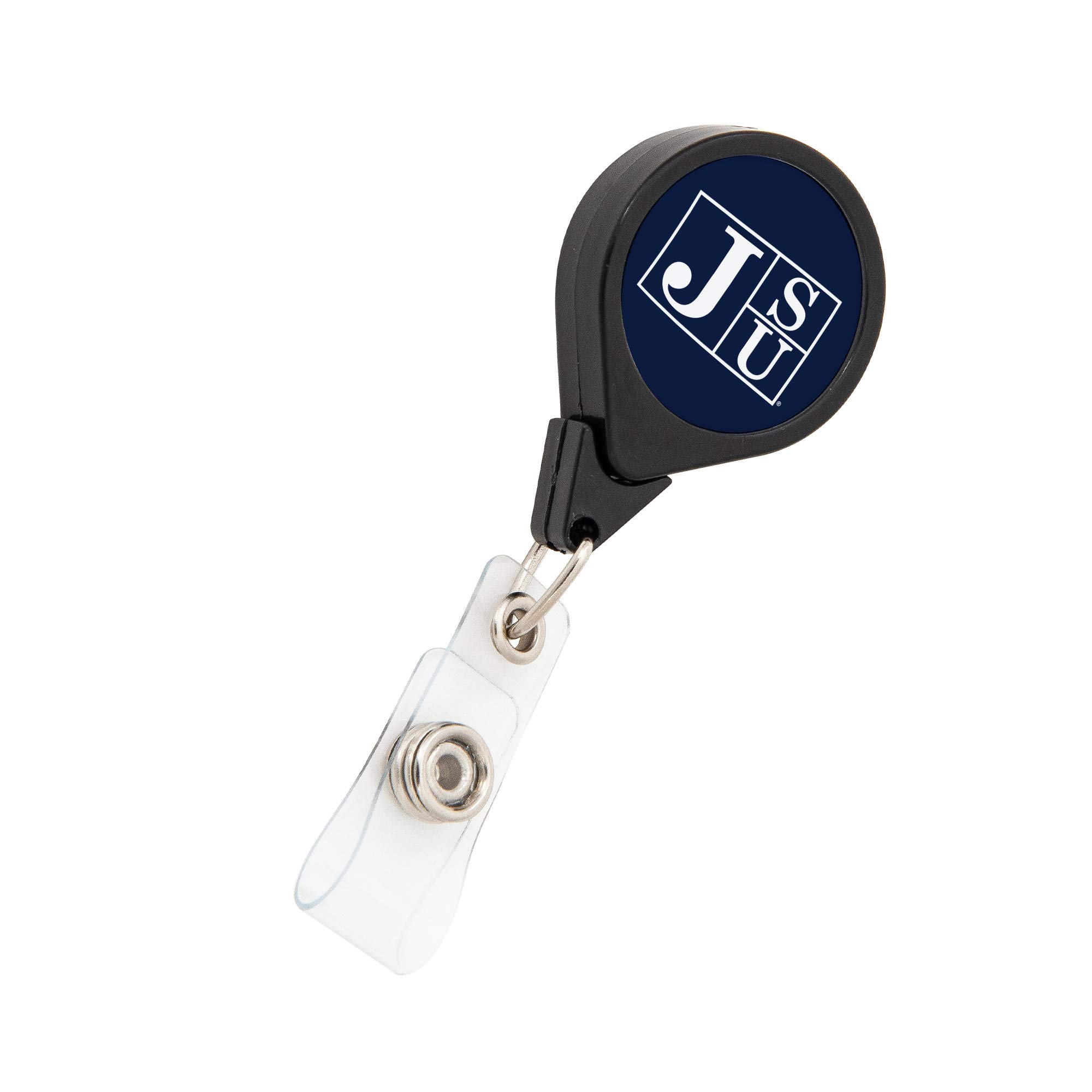 Desert Cactus Jackson State University Retractable Badge Holder Tigers J-State ID Reel with Ticket Clip for Lanyard, Work, School & Office Access
