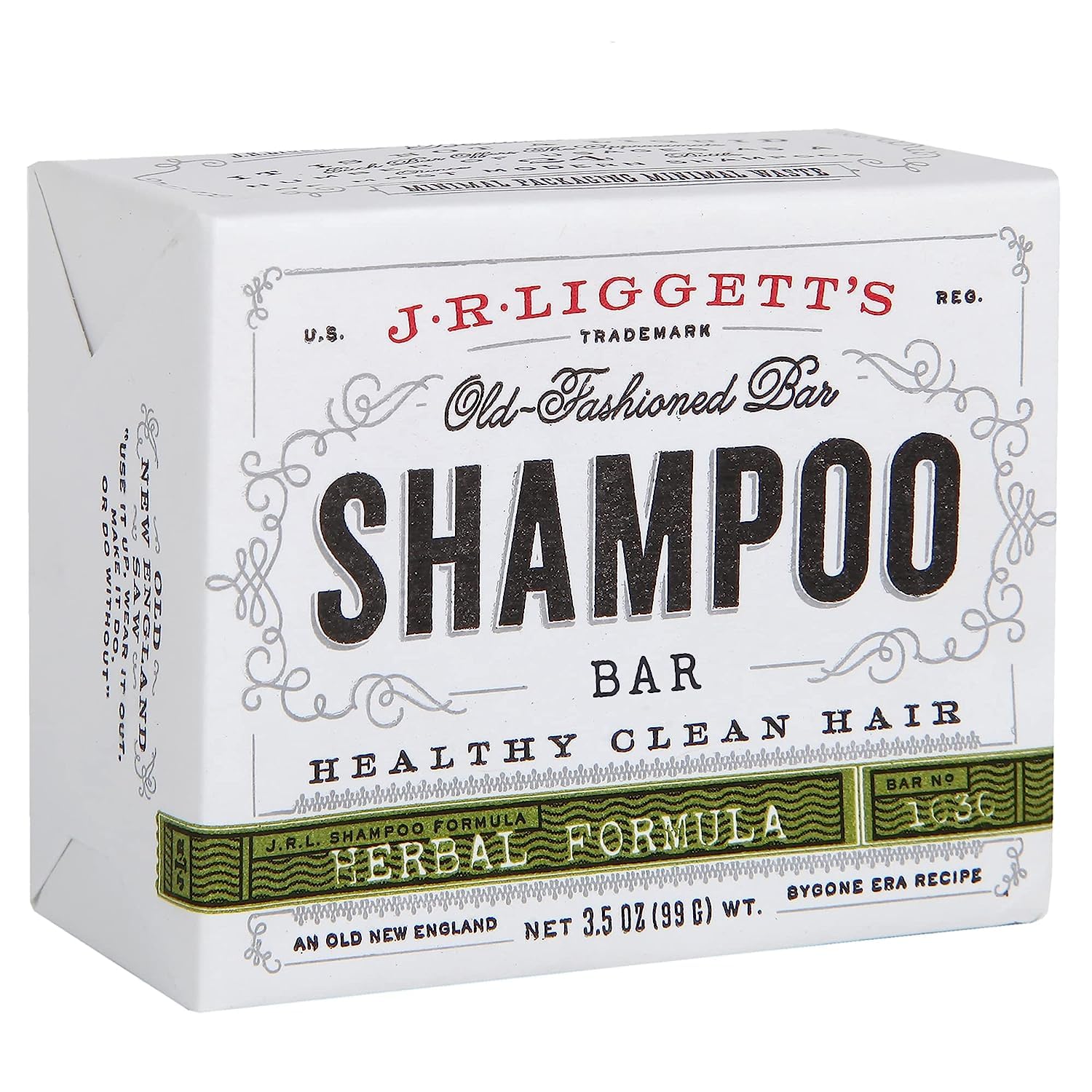 J.R.LIGGETT'S Bar Shampoo Herbal, Old-Fashioned - 3.5 Oz, 4 pack