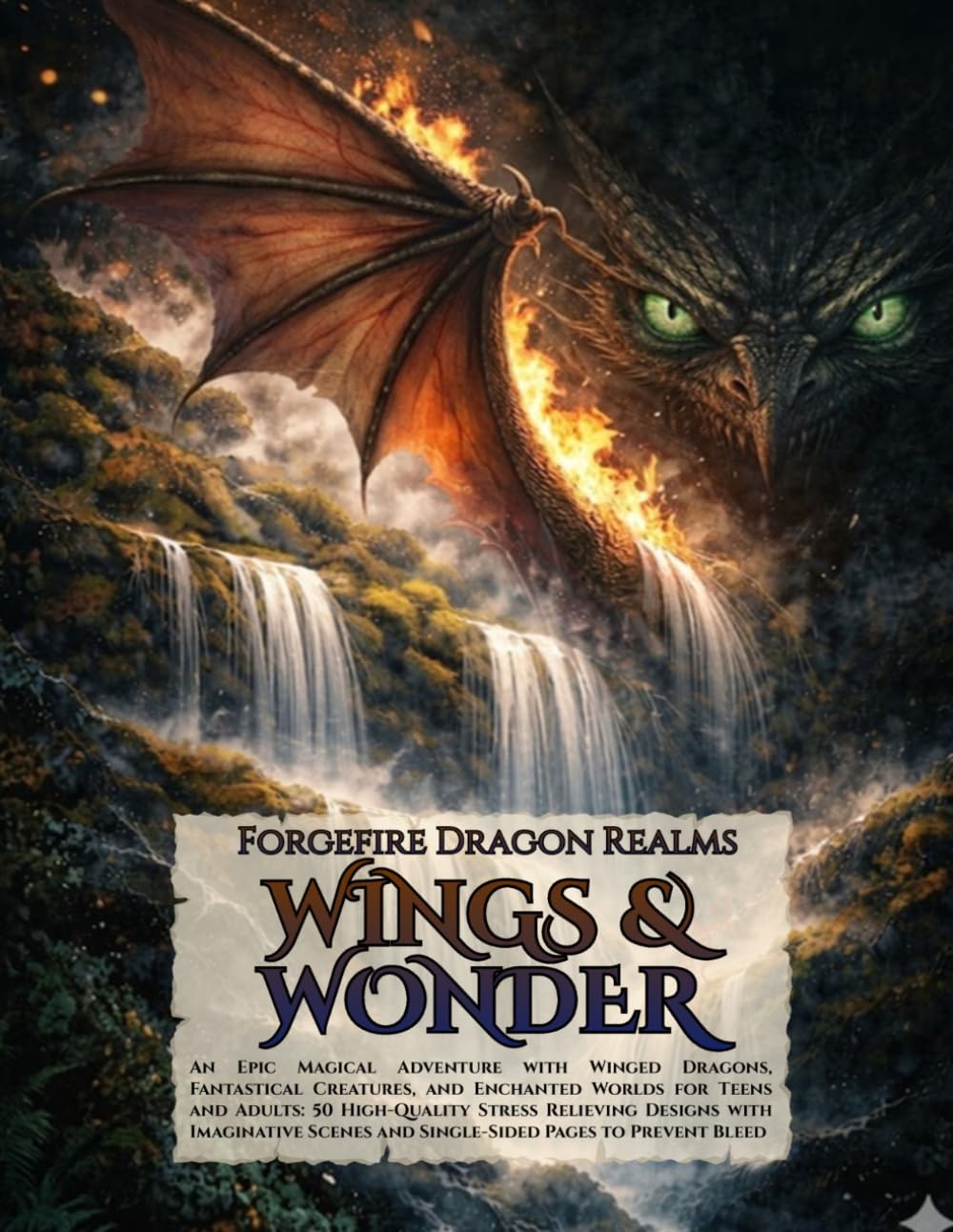 Forgefire Dragon Realms: Wings & Wonders: An Epic Magical Adventure with Winged Dragons, Fantastical Creatures, and Enchanted Worlds for Teens and ... Imaginative Scenes and Single-Sided Pages