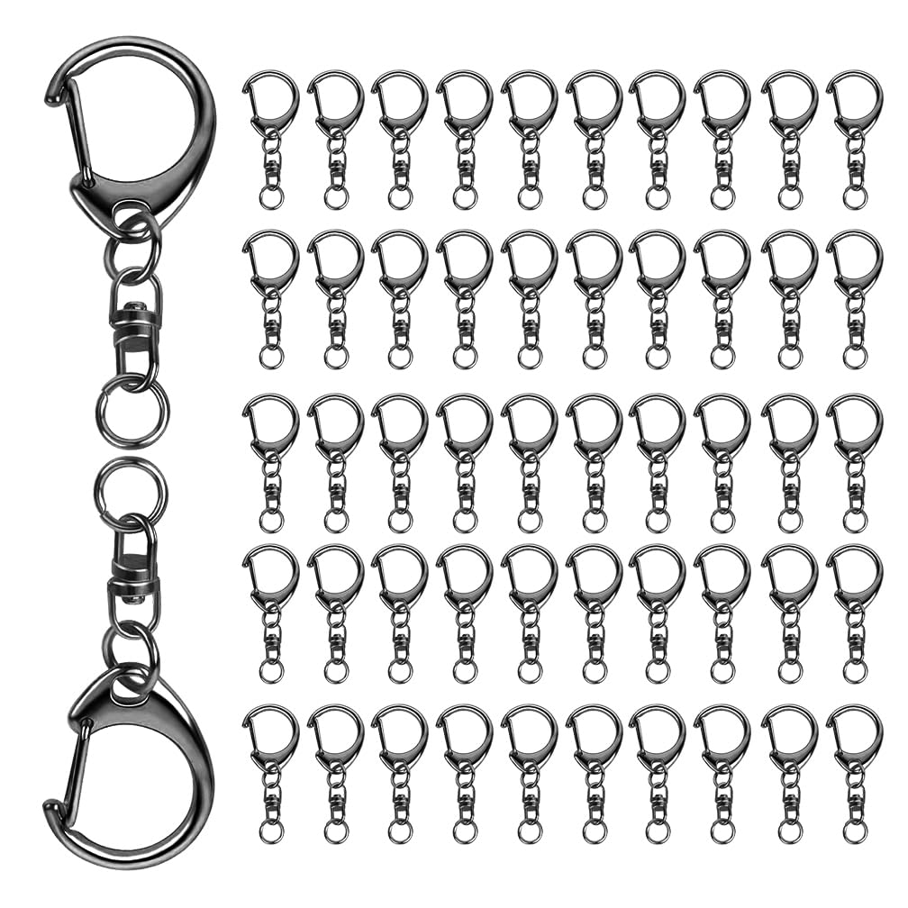 Amazon.co.jp: キーホルダー金具 50個入り キーホルダー パーツ 