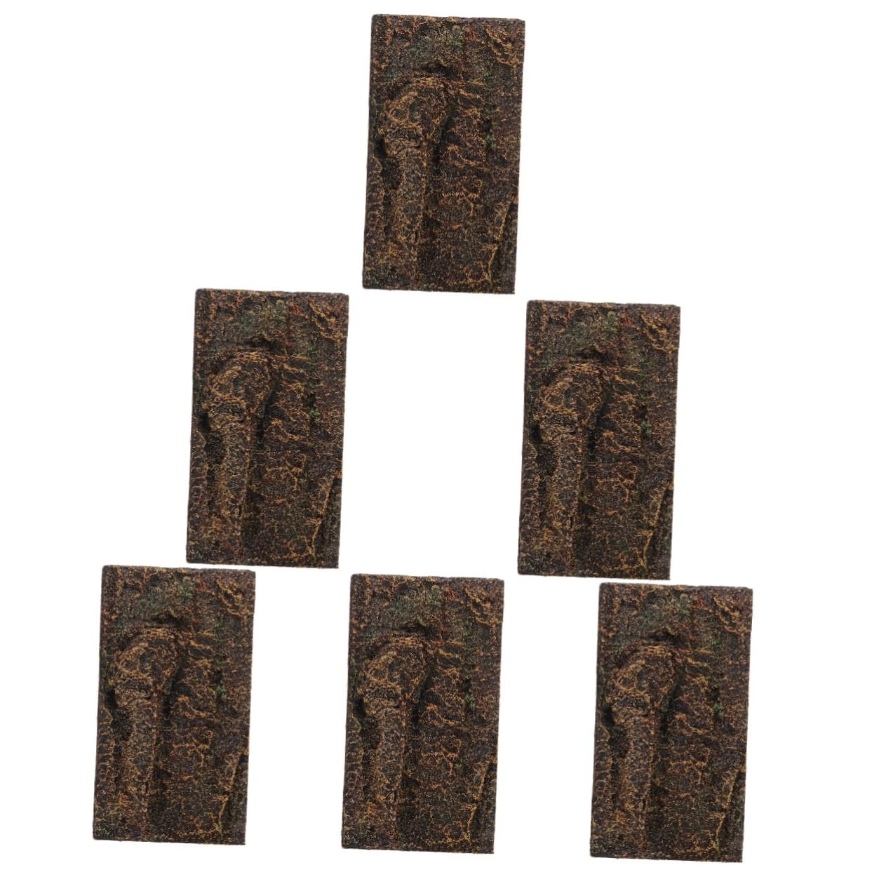 FRCOLOR 6 pcs Climbing pet box background board snake tank background rock terrarium background terrarium wallpaper Simulated Decoration Board fish tank background reptile ceramic tile 3d