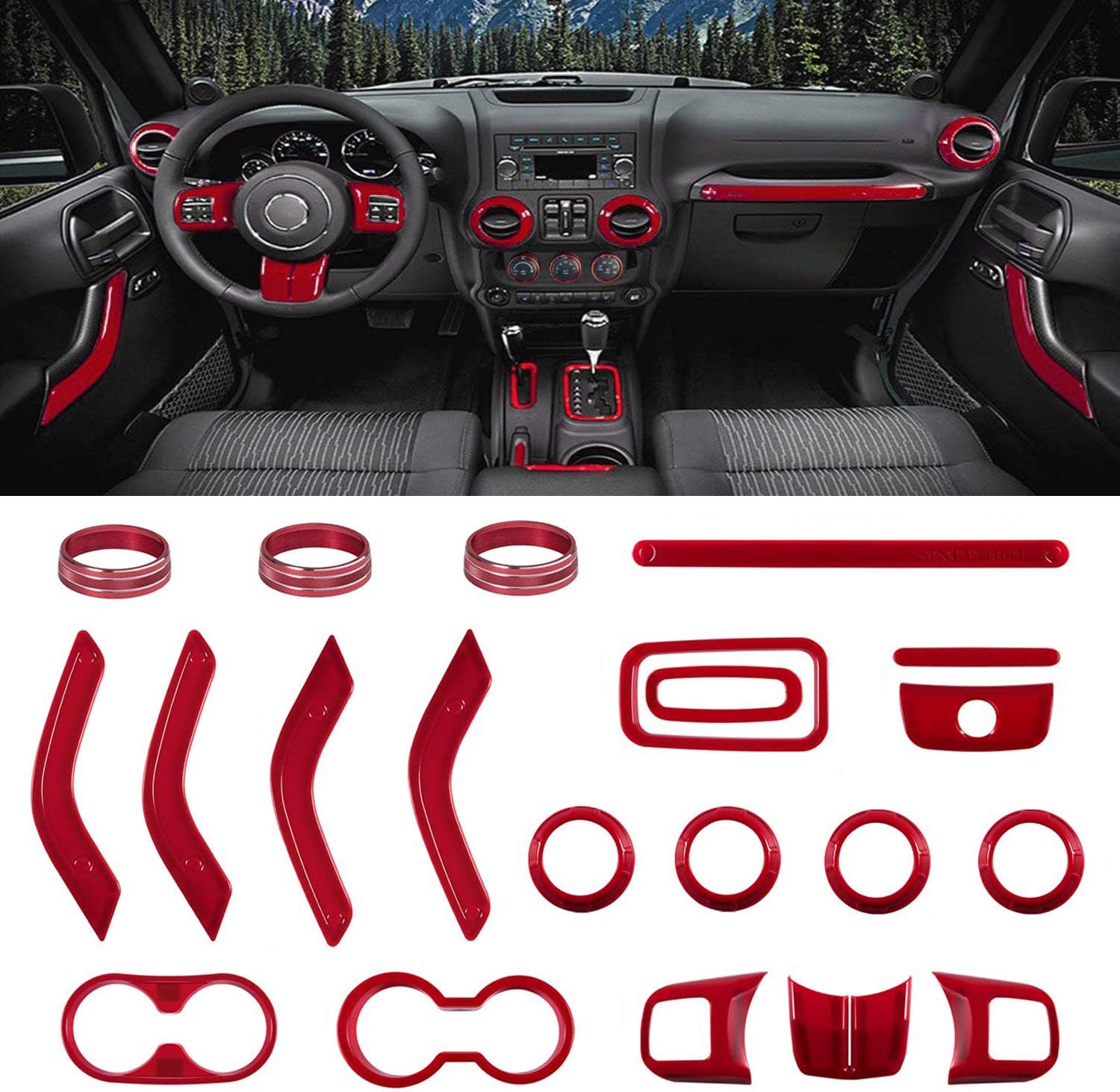 Interior Decoration Trim Kit 21 PCS Full Set Protection