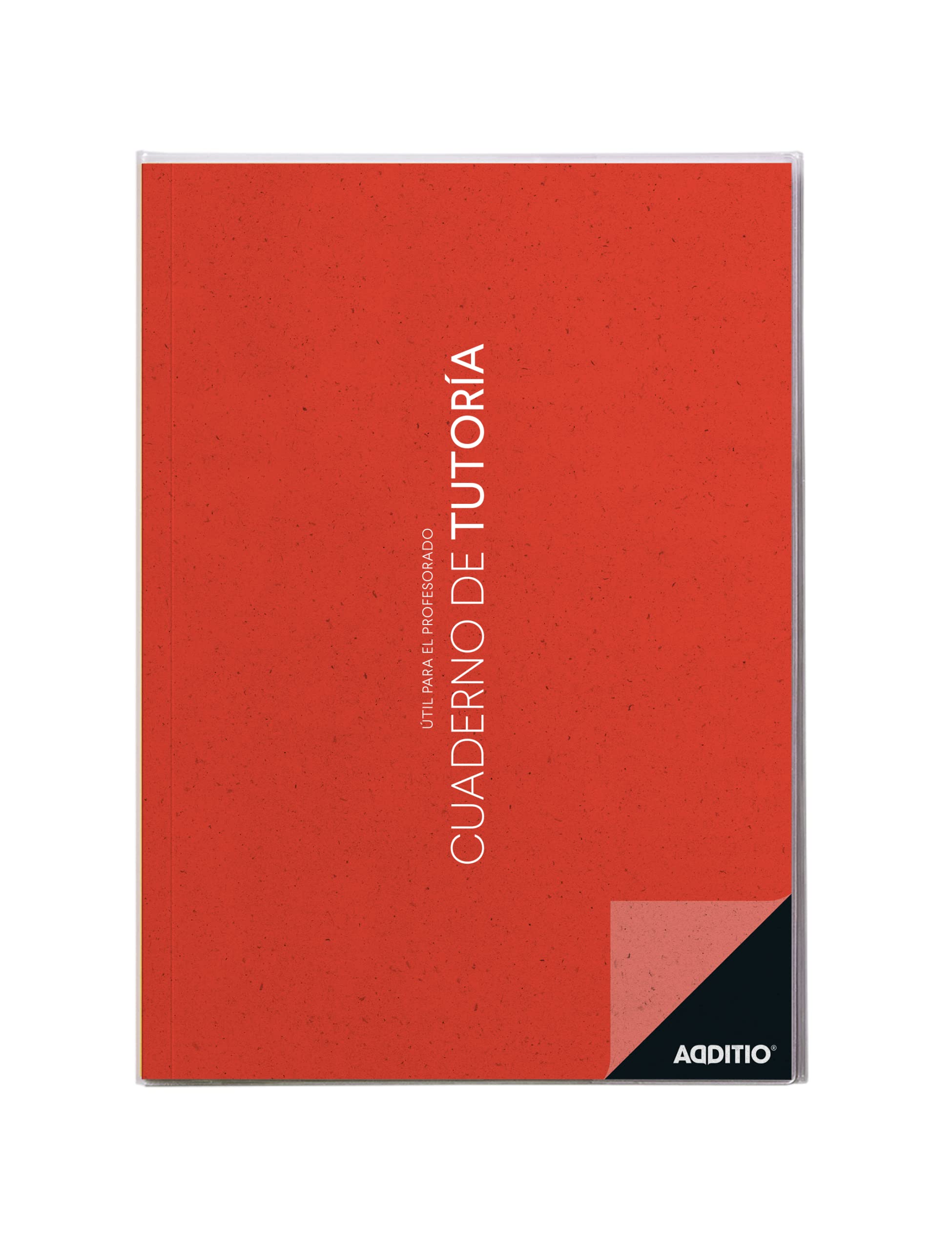 ADDITIO - Cuaderno de Tutoría para el profesorado | Seguimiento del alumnado | Registro de asistencia por meses | Tamaño A4 | Español | Rojo
