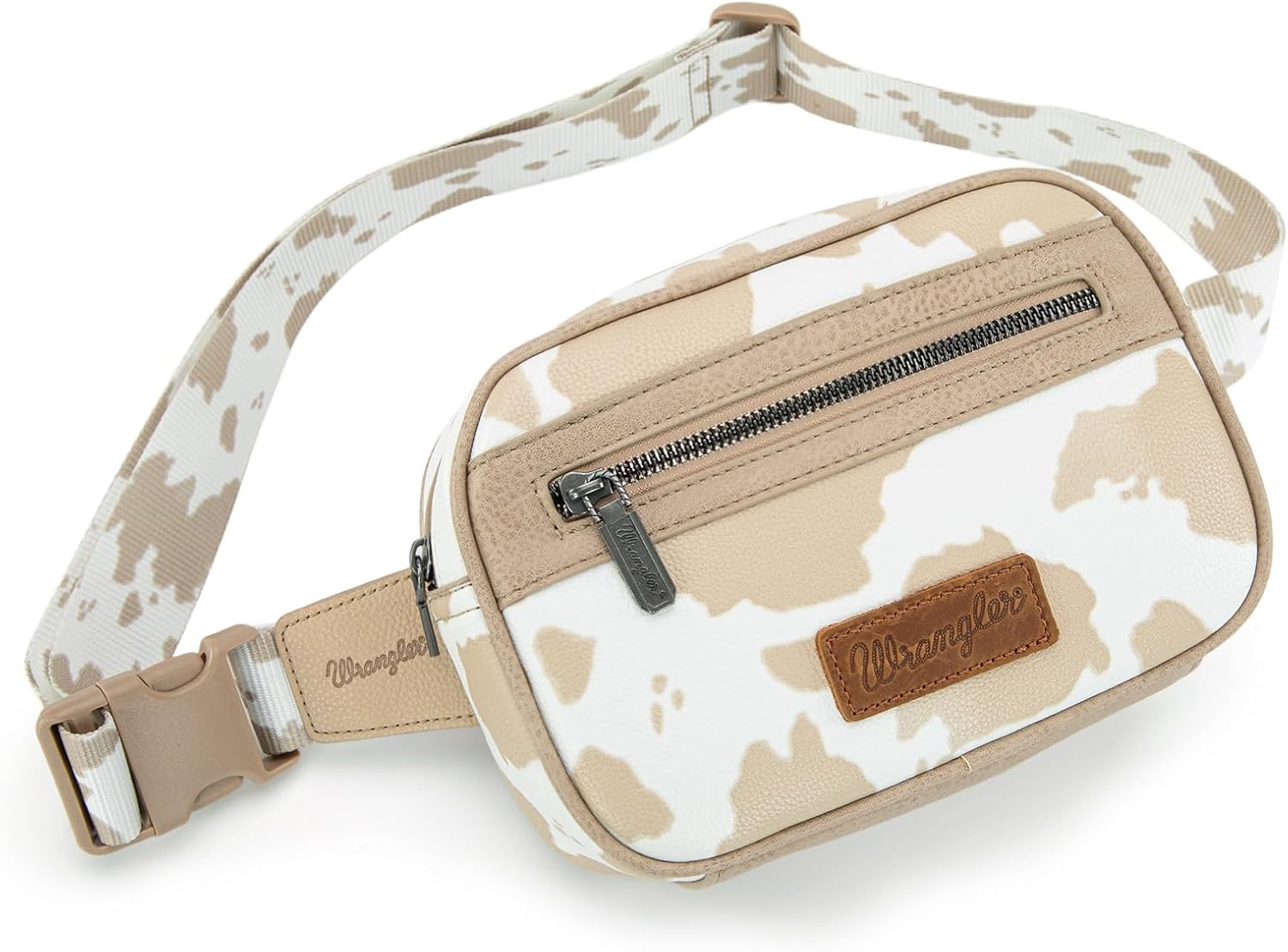 Wrangler Waist Pack for Women Cow Print Fanny Pack Crossbody Belt Bag With Adjustable Strap