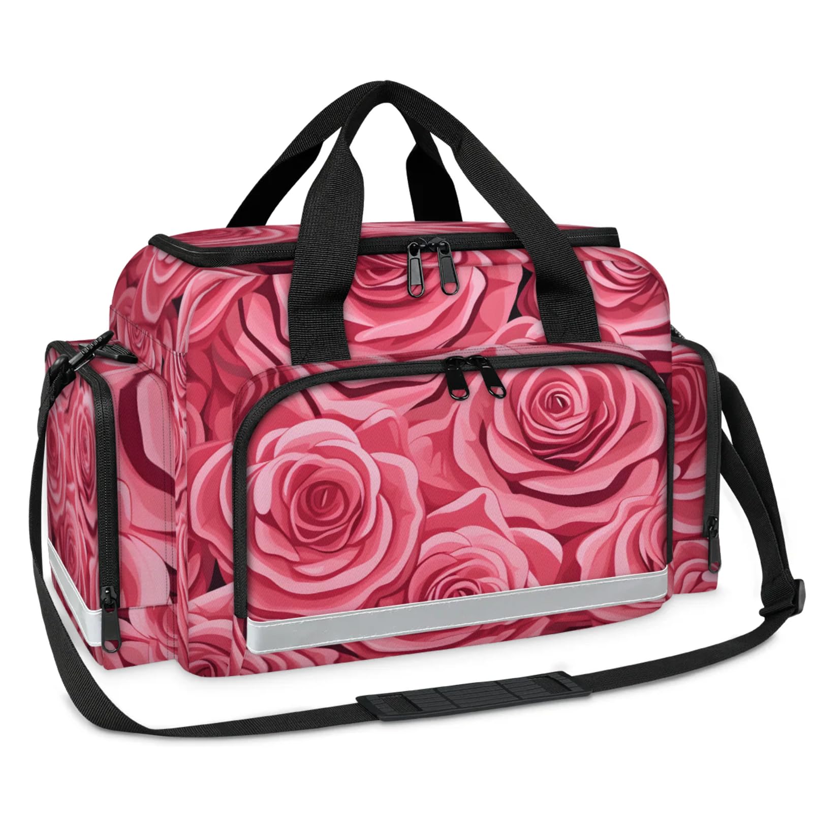 GzLeyigou First Aid Bags Empty, Dreamy Roses Emergency Bag First Aid Kit Multiple Compartment Kit Carrier On Call Trauma Bag For Paramedics Emergency Medical Supplies Kit