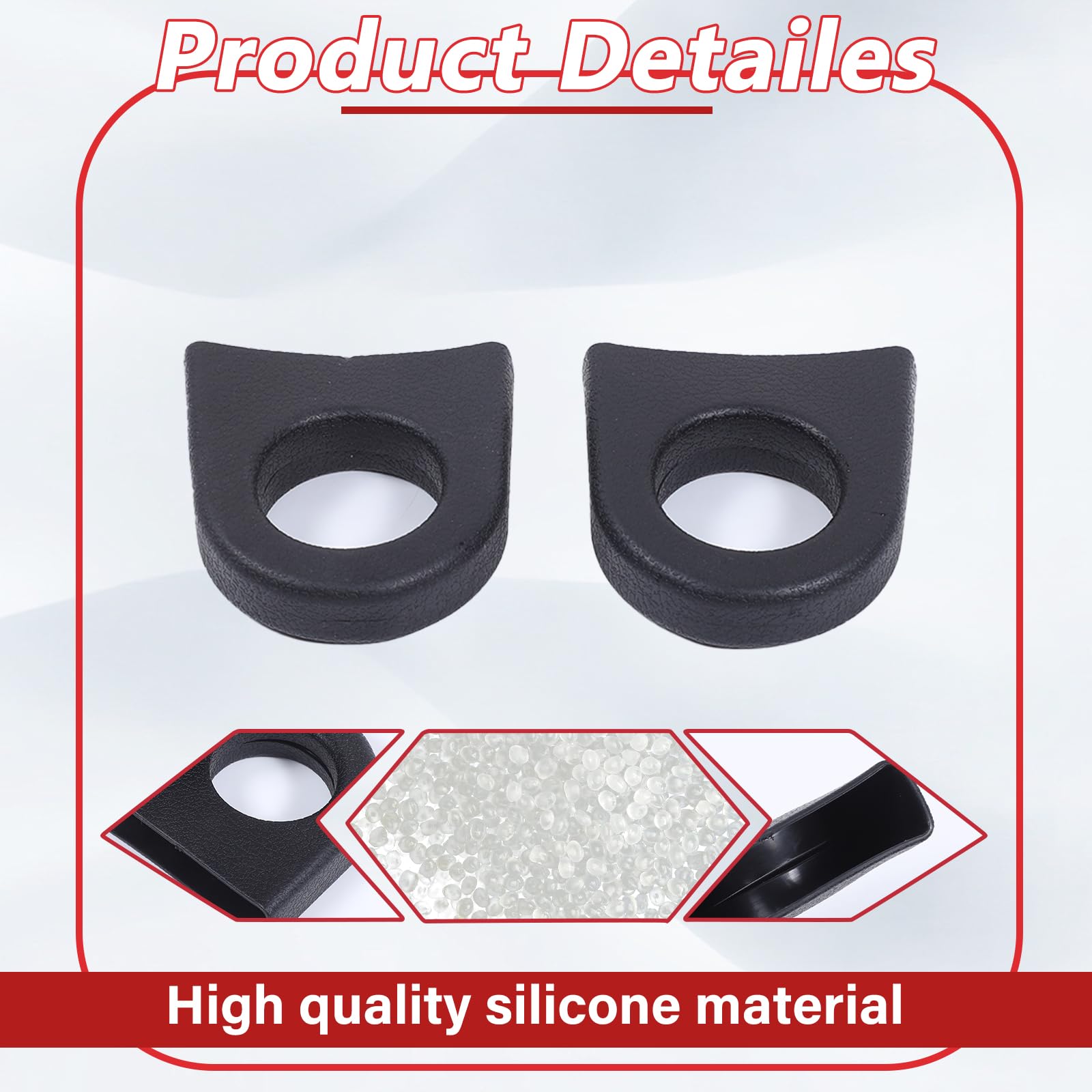 2 fundas de anillo de gancho de remolque compatibles con LR Defender 90 110 130 2020-2025, cubierta protectora de gancho de remolque de parachoques trasero de coche, accesorios exteriores