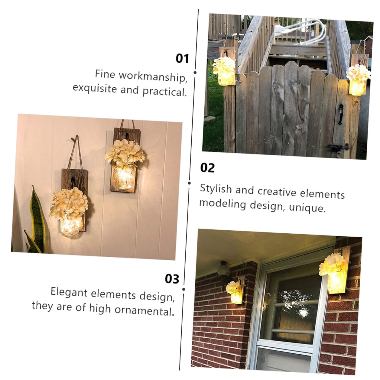 NOLITOY Retro Wandleuchte Glas Kerzenhalter Hängender Kerzenständer Dekorative Wandlampe Weihnachtsdeko Wohnzimmer