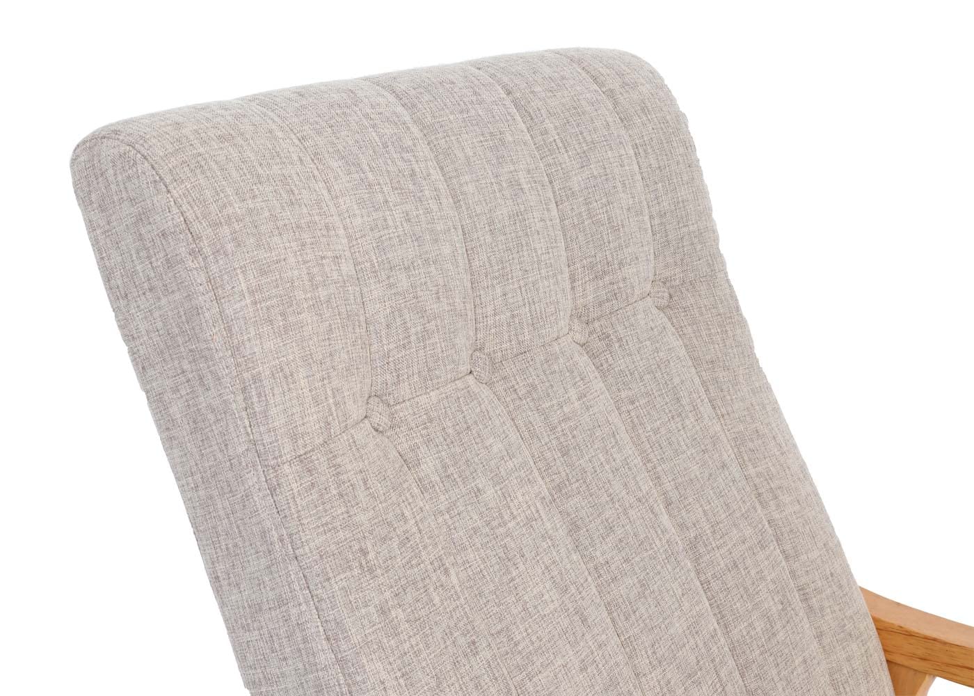 Mendler HWC-K10 - Mecedora (estructura marrón), color crema