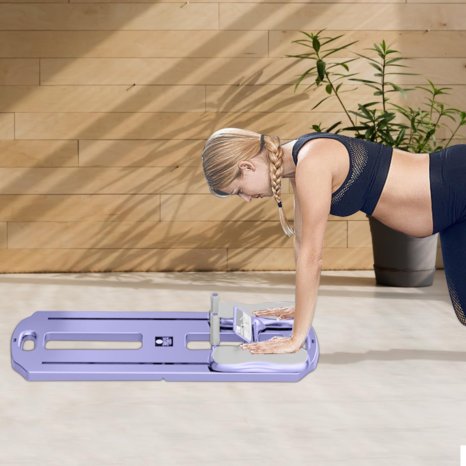 Tavolo Pilates per la casa, riformatore Pilates pieghevole | Tavola con cerniera Pilates addominale ad alta resistenza, attrezzature Pilates robusto allenatore di base Ab per interni