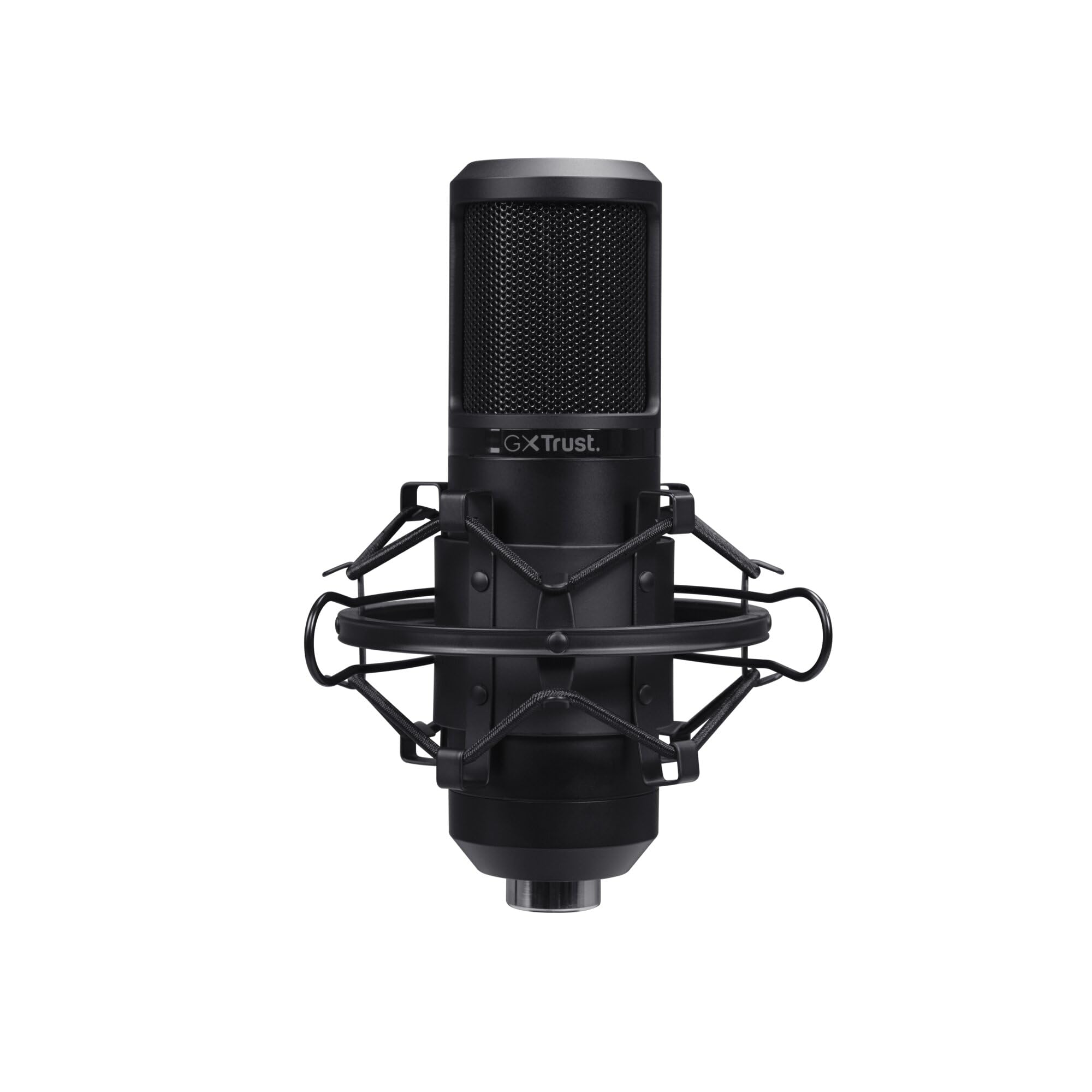 GXTrust Emita II Mikrofon mit Verstellbarer Mic Ständer, Schwarz | Windfilter, Popfilter, USB Mikrofon mit Nierencharakteristik, 192 kHz für PC PS4 PS5, Streaming Studio Podcast Gaming