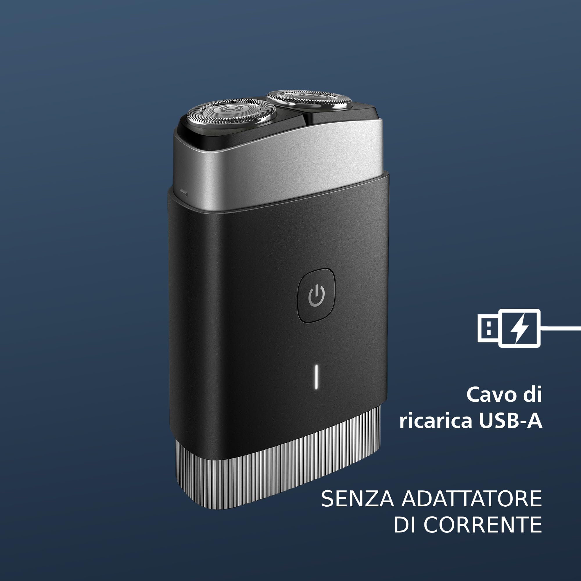 Philips Rasoio portatile, rasoio elettrico a secco e umido, sistema di lame ComfortCut, testine flottanti 3D, design compatto, batteria potente, modello PQ888/06