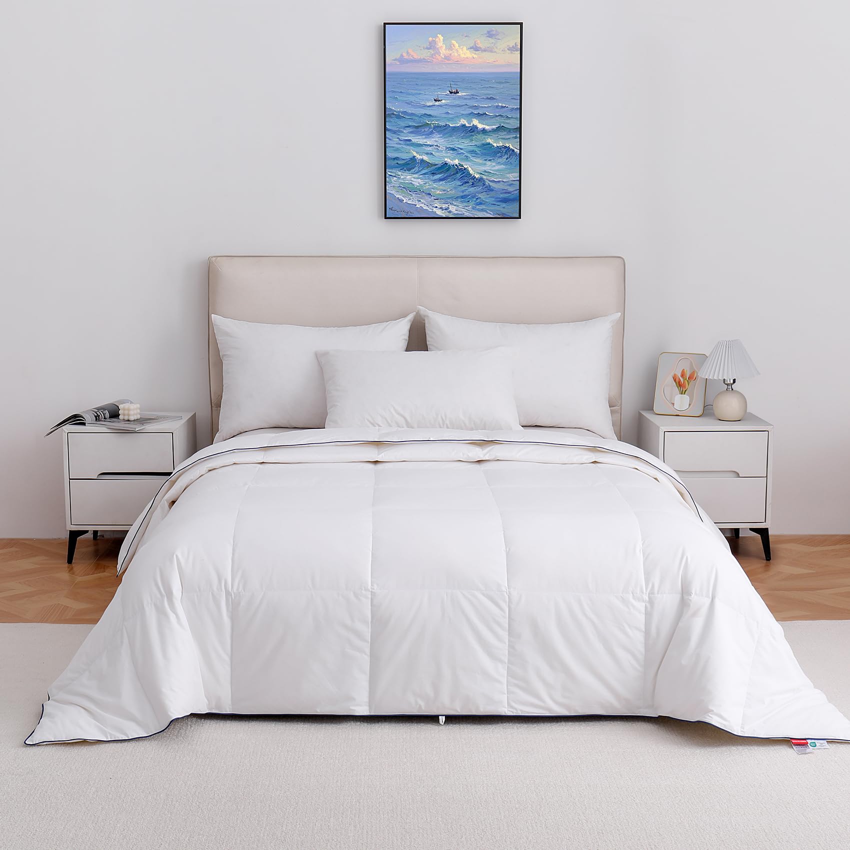 ROSE FEATHER Lightweight Goose Down Fiber Comforter