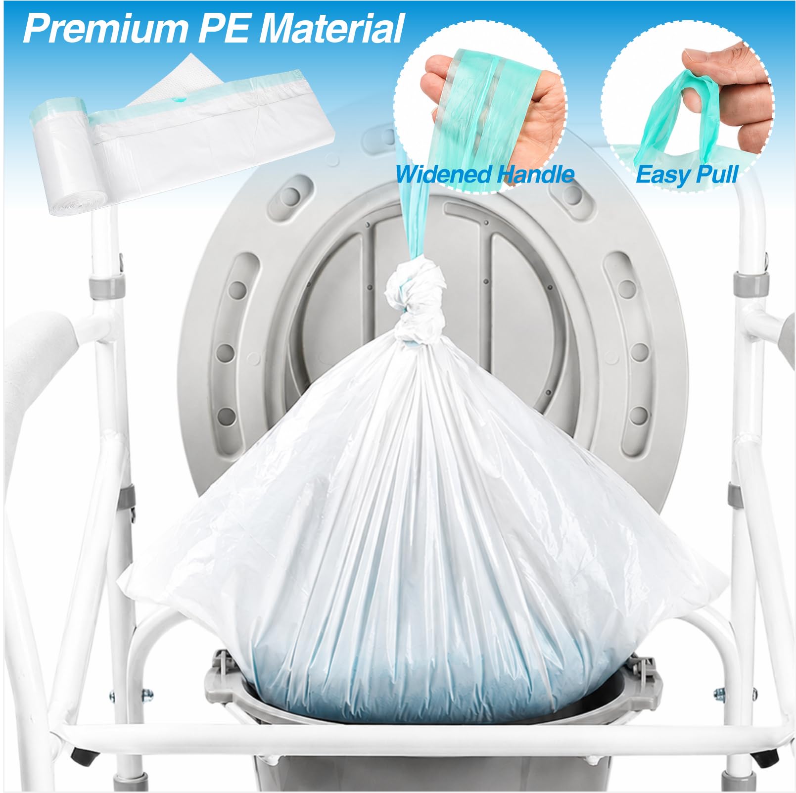 Edelstahl Bettpfannen-Set mit 40 Einwegeinlagen & 40 saugfähigen Pads, tägliche Hilfe für ältere Männer und Frauen, Heim & Pflegezentren (Edelstahl mit Deckel)