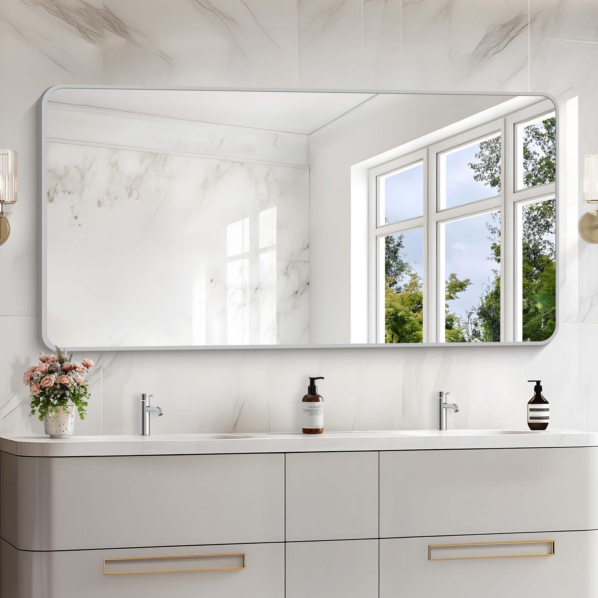 CIVENO 30x60 Inch Silver Bathroom Mirror