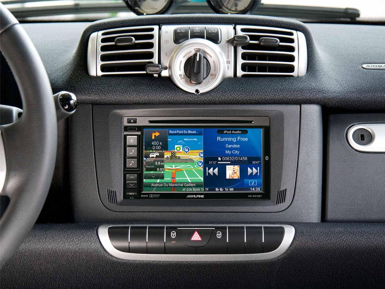 Carmedio 2-DIN Radioblende Smart ForTwo Facelift, schwarz