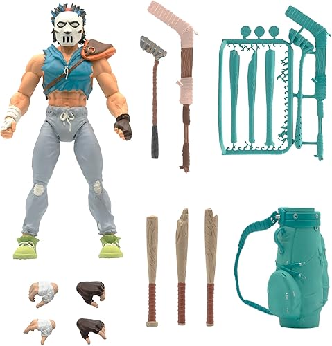 Super7 Ultimates Teenage Mutant Ninja Turtles Casey Jones - Figura de acción TMNT de 7 pulgadas con accesorios, coleccionables clásicos de dibujos