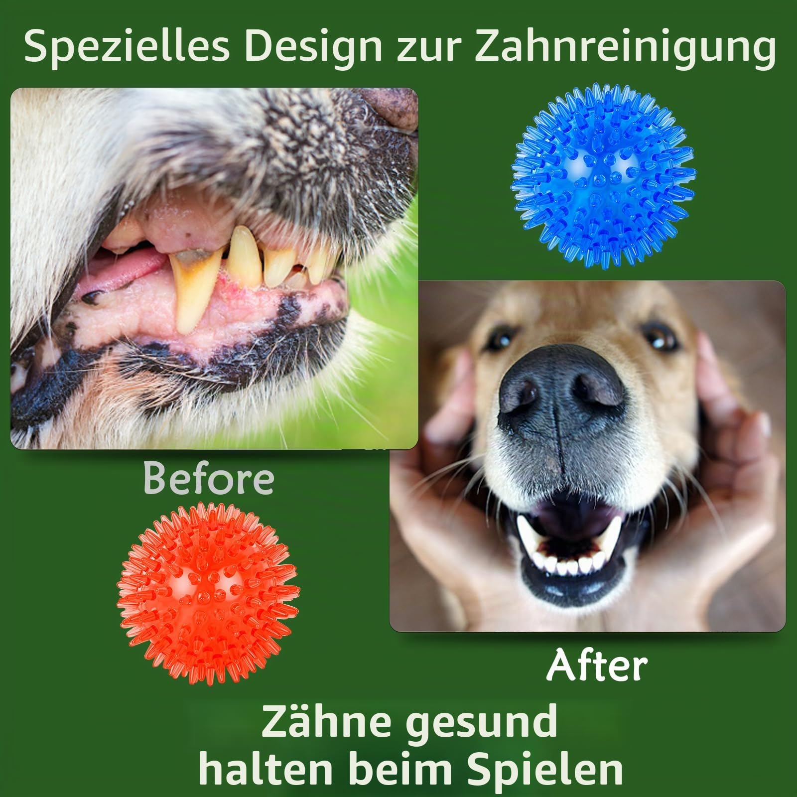 Hundespielzeugbälle für kleine Hunde, 12er-Pack interaktives Hundespielzeug für kleine Rassen von 0–7 kg, inklusive Gummi-, Quietsch- und Seilbällen