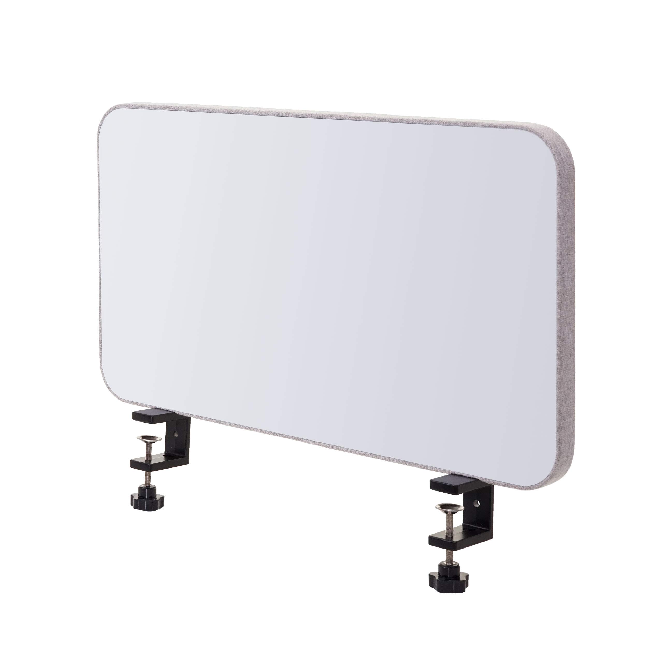 Tisch-Whiteboard HWC-G74, Büro-Sichtschutz Trennwand Schreibtisch Magnettafel Pinnwand, Stoff/Textil - 60x35cm grau