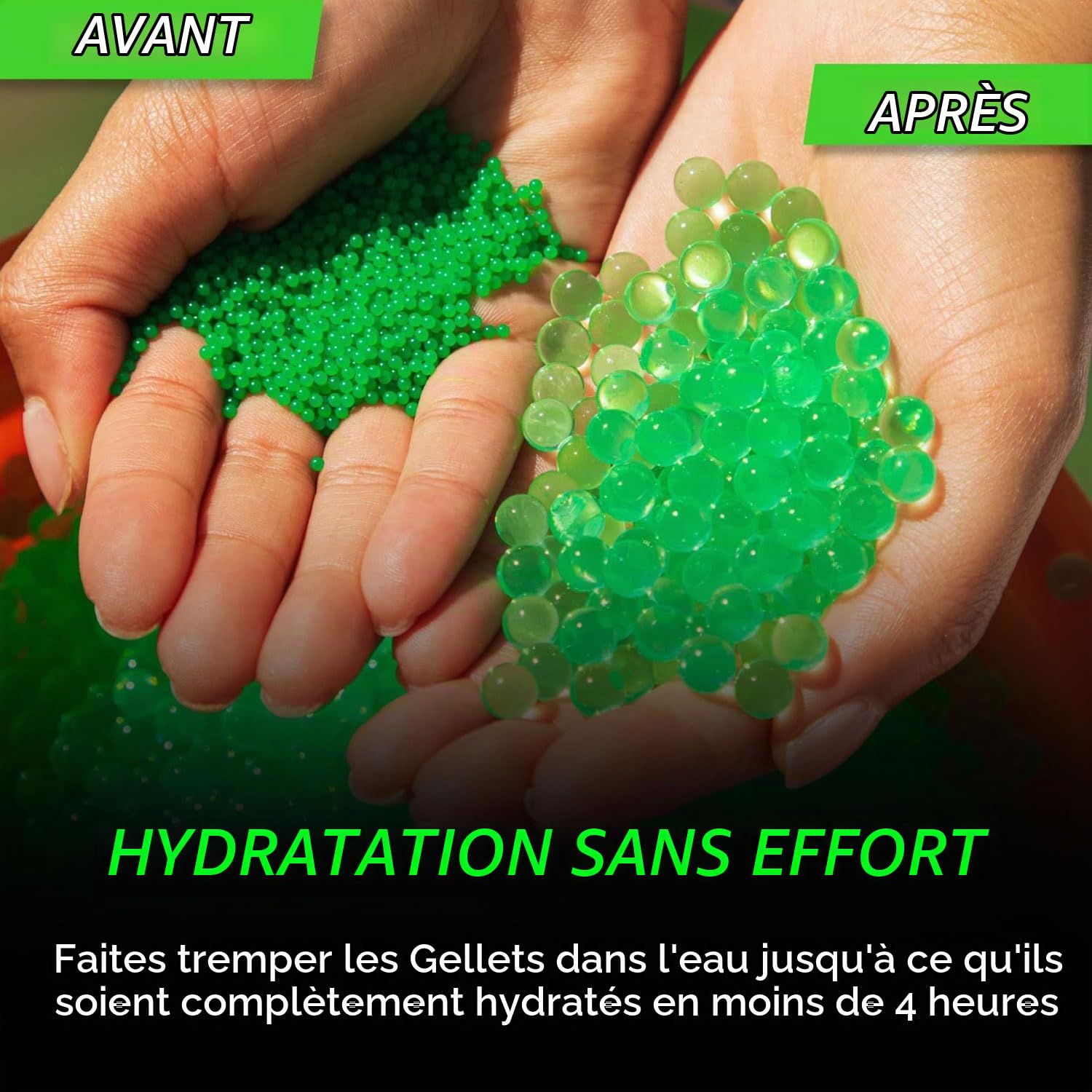 Gel Blaster 100.000 Gellets Recharge Multipacks de munitions – Conçues pour Les Gel Blasters – Boules de Gel Non Toxiques à Base d'eau, à partir de 14 Ans