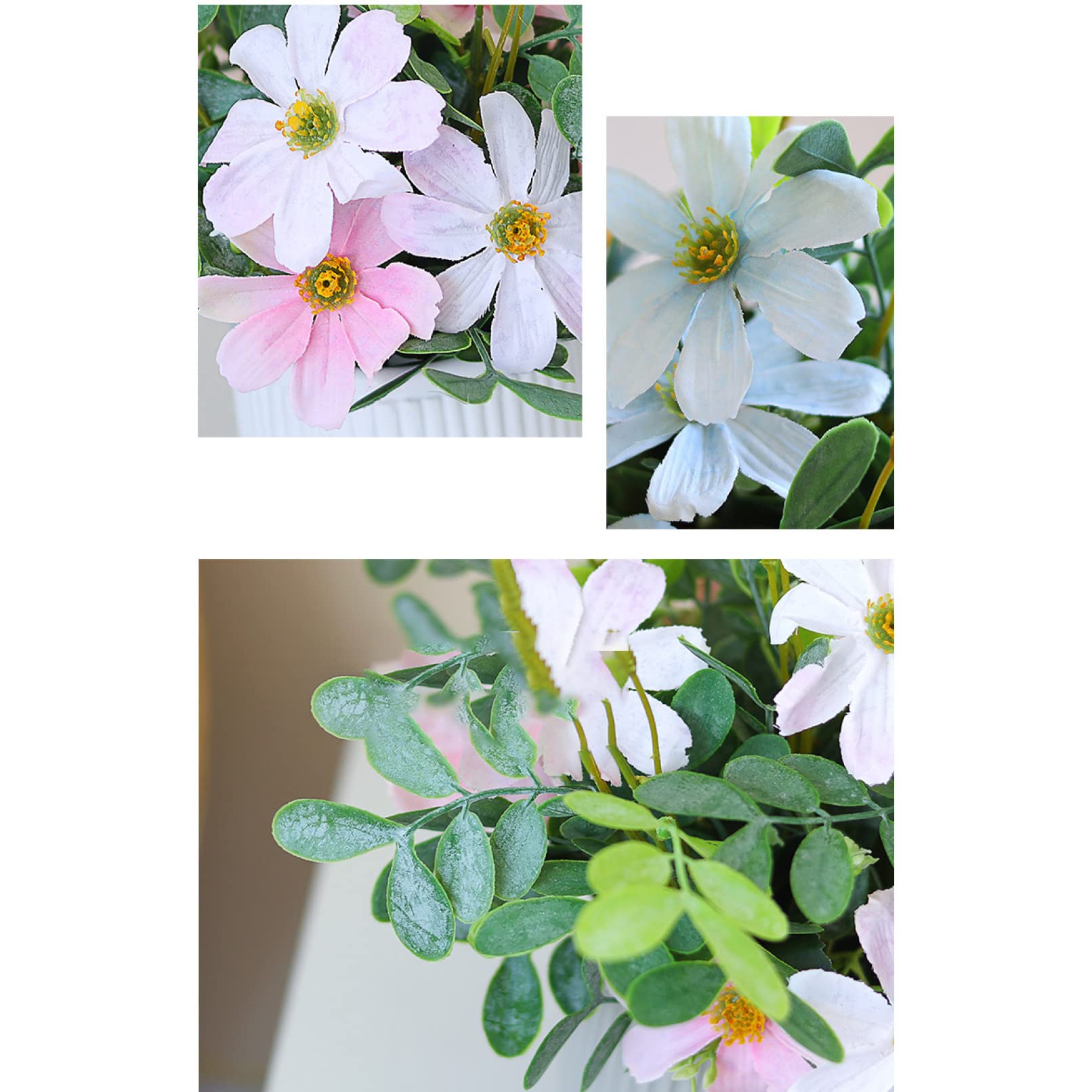Amazon｜造花 枯れない花 アートフラワー デイジー 植木鉢 インテリア