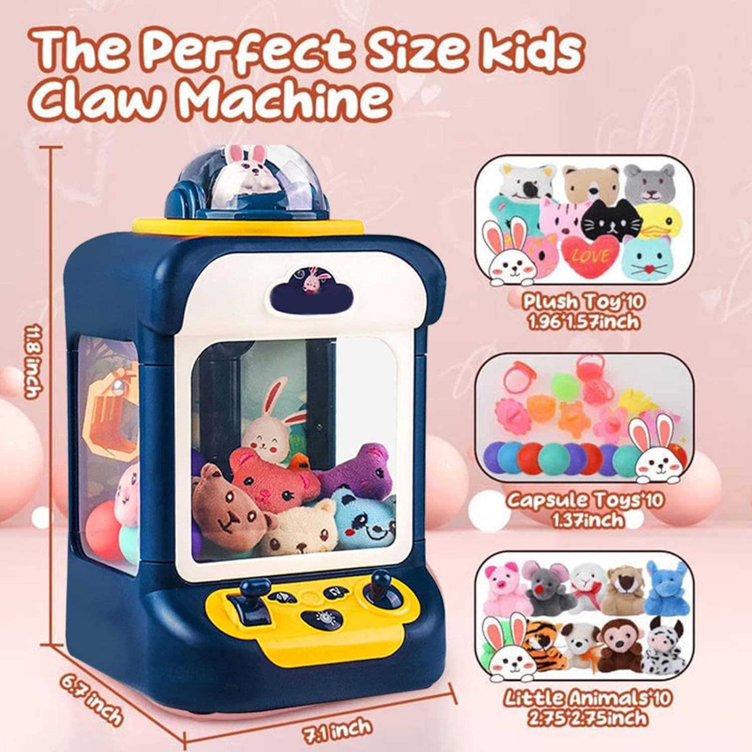 Amazon | クレーンゲーム おもちゃ ， ミニぬいぐるみ20個と小さなおもちゃ10個が含まれます ufoキャッチャー 本体 調整可能なサウンドと音楽  プレイポップ クレーンゲーム ， 子供向けパーティーゲーム,Blue | ゲーム | おもちゃ クレーンゲーム おもちゃ ， ミニぬいぐるみ20個と小さなおもちゃ10個が含まれます ufoキャッチャー 本体 調整可能なサウンドと