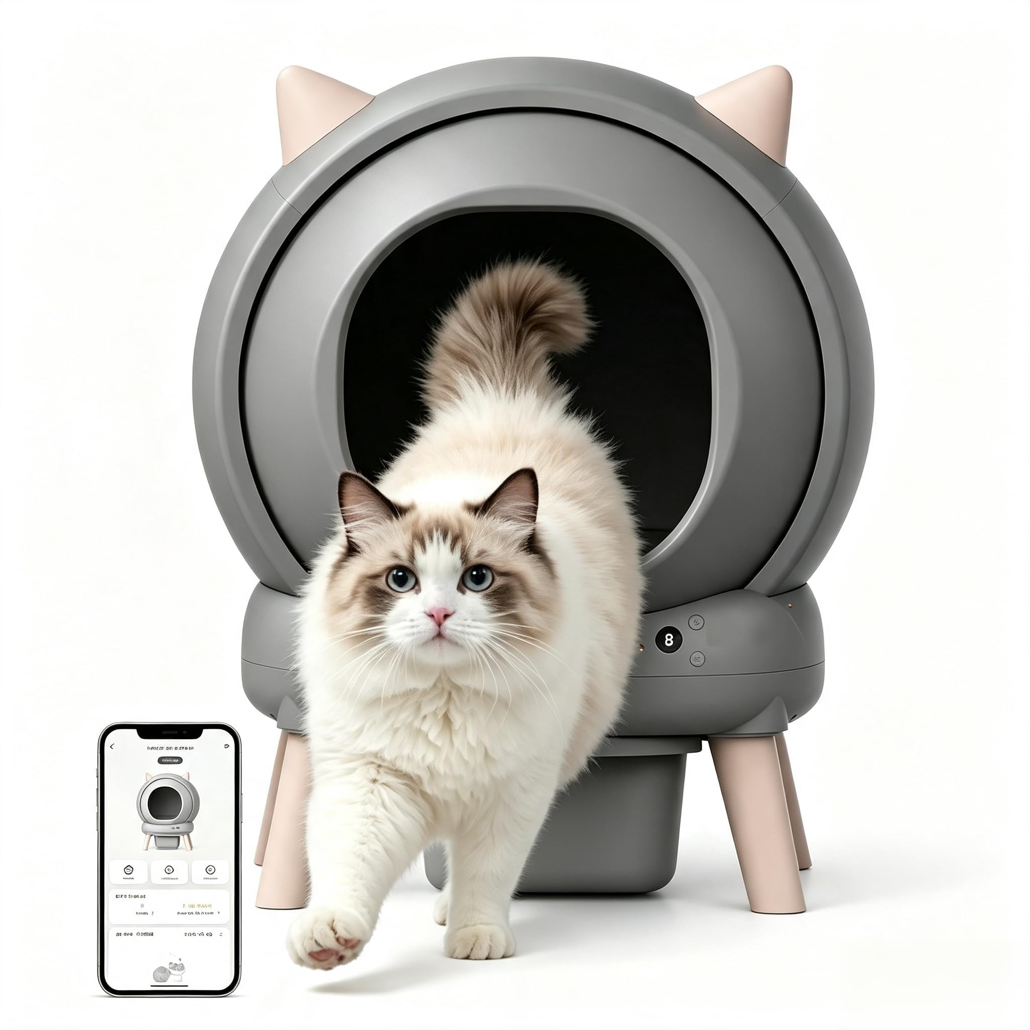 SEERFashion Lettiera Gatto Autopulente Con APP · Lettiera Automatica Per Gatti — immagine 4 di 16