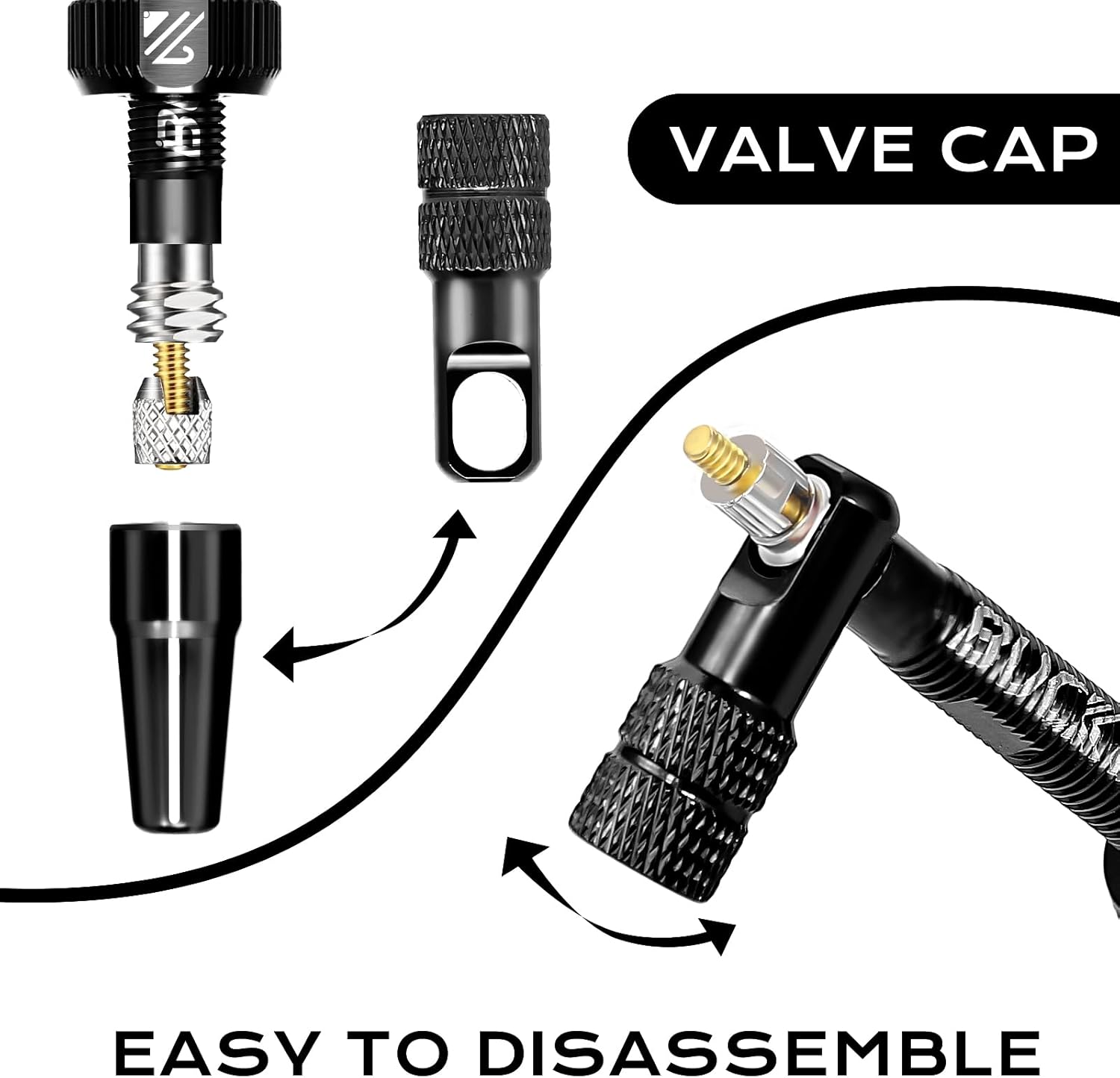 BUCKLOS Tubeless Presta Valve Stem 44 mm with Valve Core Removal Tool Pair Black & Tubeless Rim Tape 30mm Width x 10m Length Bike Rim Tape Fit Most MTB/Road/Gravel Bike Wheel Carbon Tubeless Kit -2Pcs