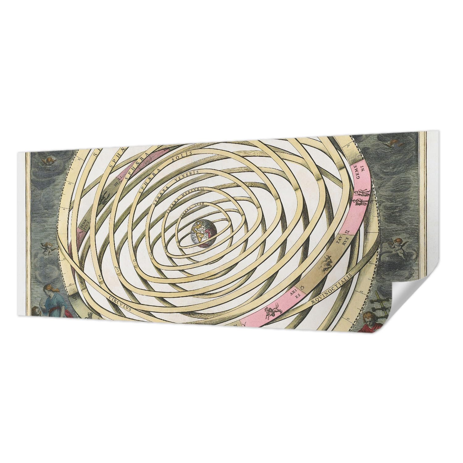 Papier peint panoramique résistant aux taches spirale cosmique