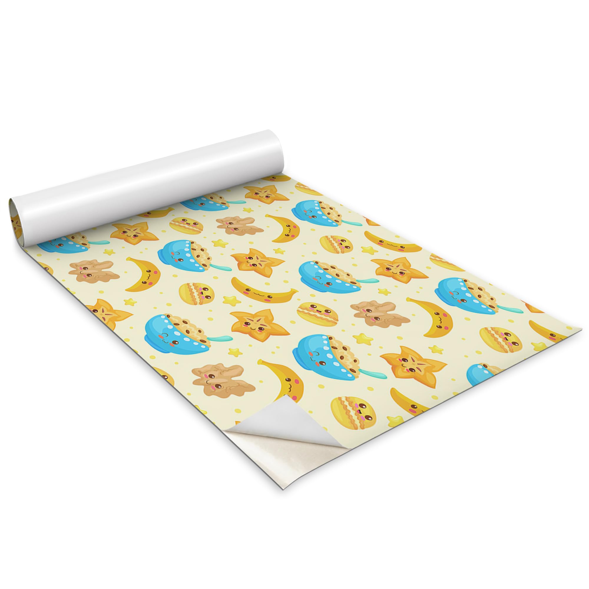 Papier peint décoratif autocollant Wallfluent pour masquer les rayures de meuble de cuisine salon