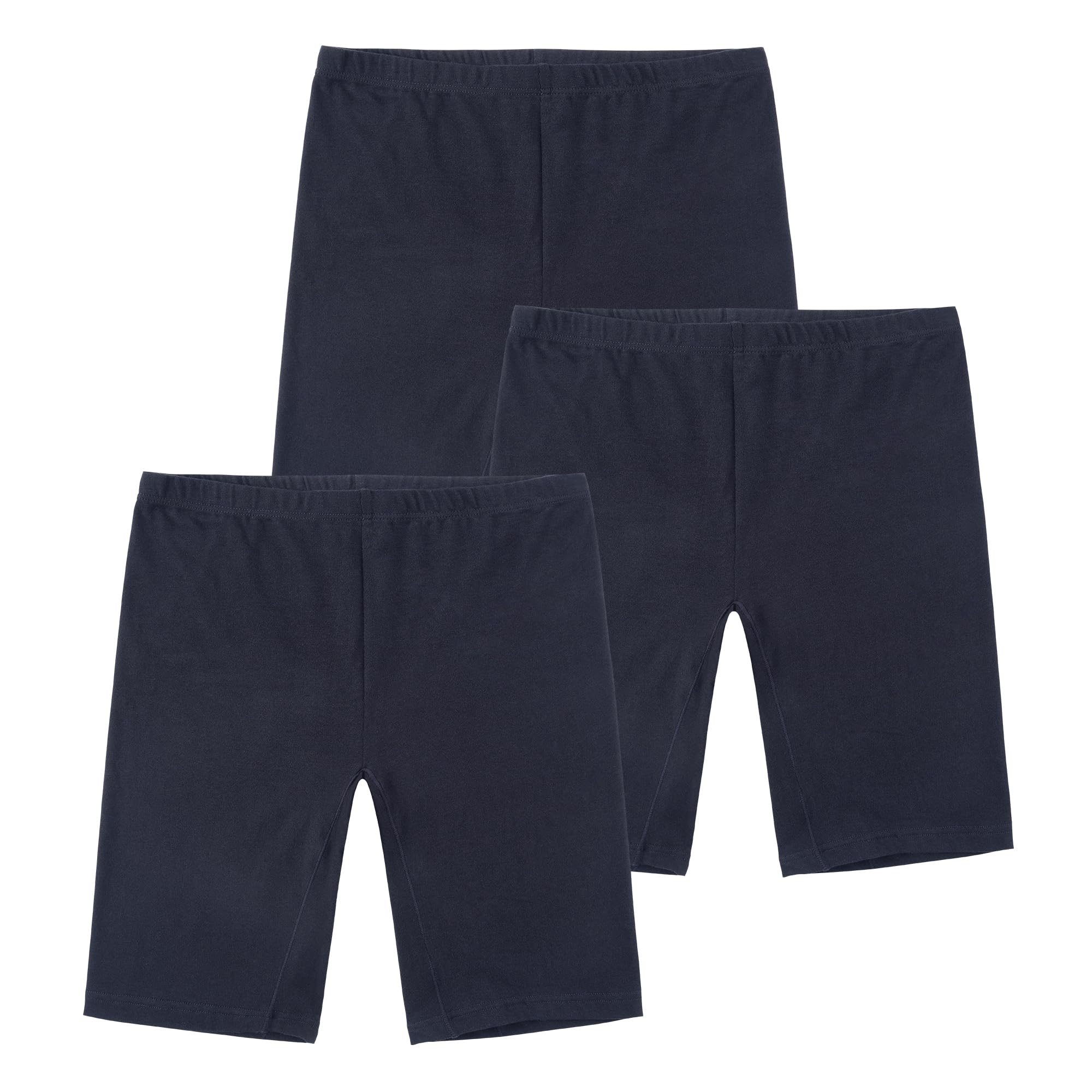 INNERSY Radlerhose Mädchen Baumwolle Kurze Leggings unter Kleid für Teenager 8-16 Jahre 3er Pack