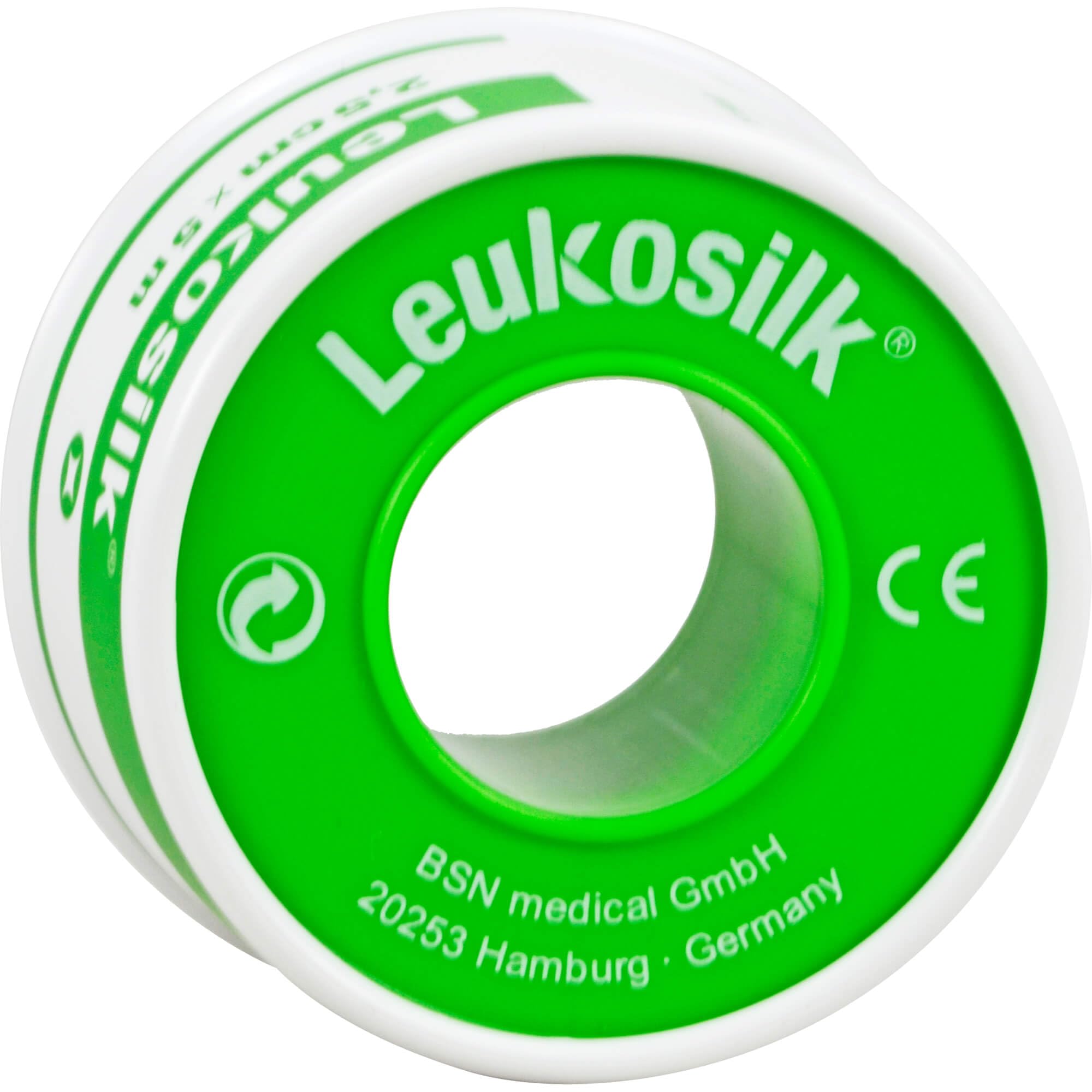 Leukosilk Cerotto Autoadesivo In Poliestere - Confezione Da 12 Rotoli Da 5m X 2,5cm - Fissaggio Sicuro E Ipoallergenico
