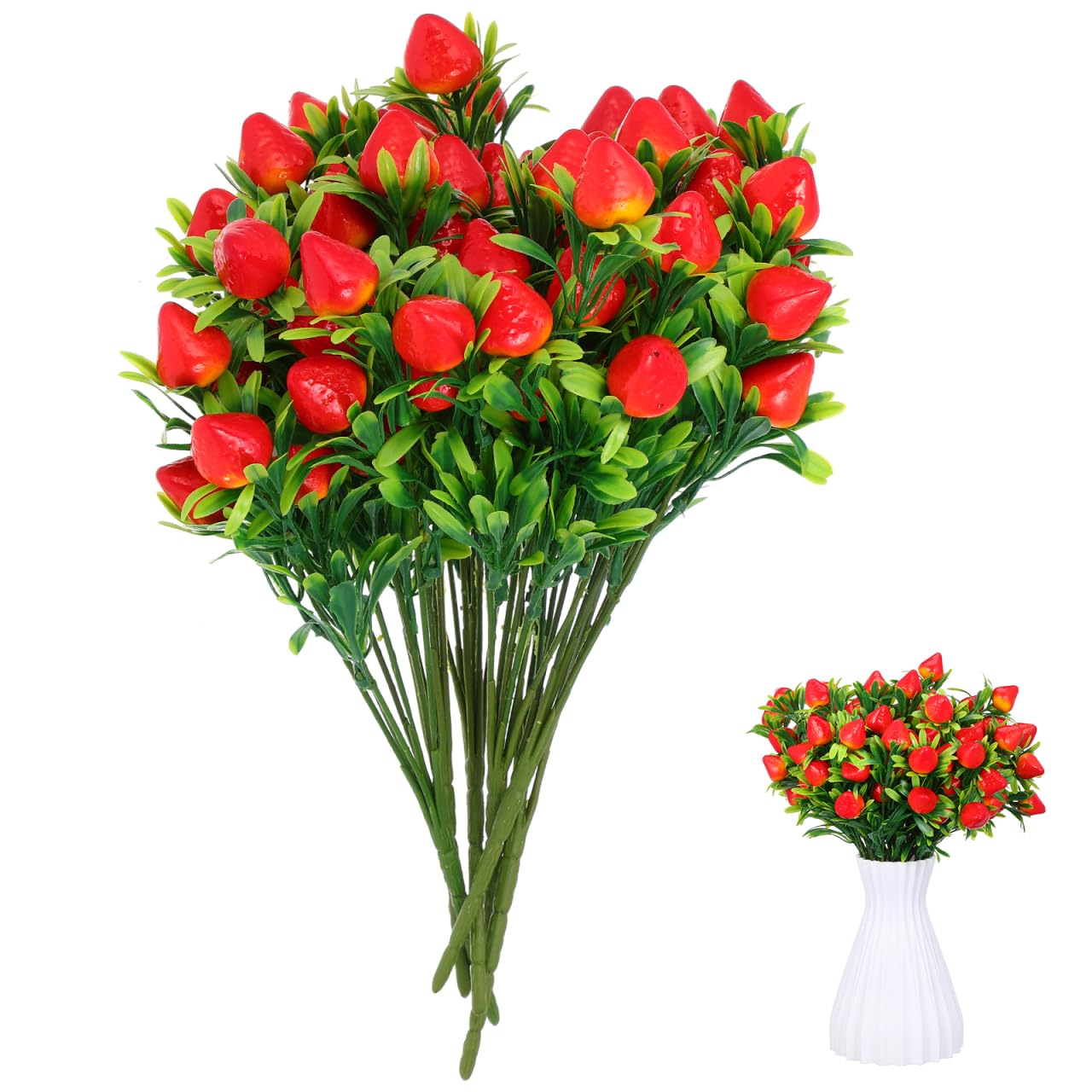 Pics de fraises artificielles Cabilock (Lot de 6) pour votre décoration de table