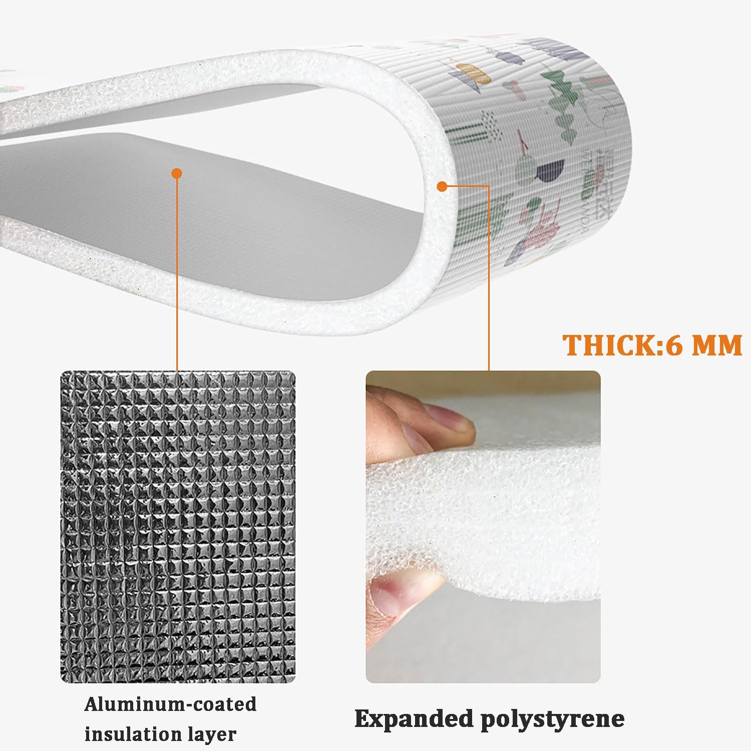Doppia pellicola isolante for finestre in foglio di alluminio | 1x (1-20) m for il camper: pellicola riflettente for la privacy(1x18m/3.3x59ft)